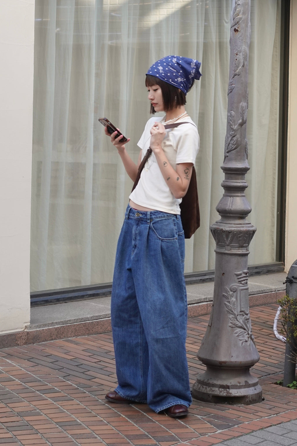 ダブルタックボーイズデニム