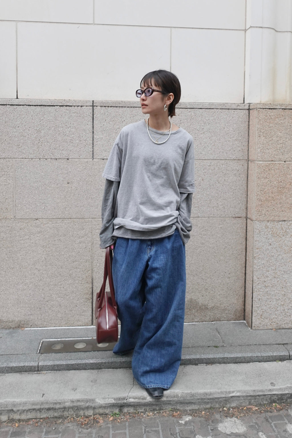 ダブルタックボーイズデニム