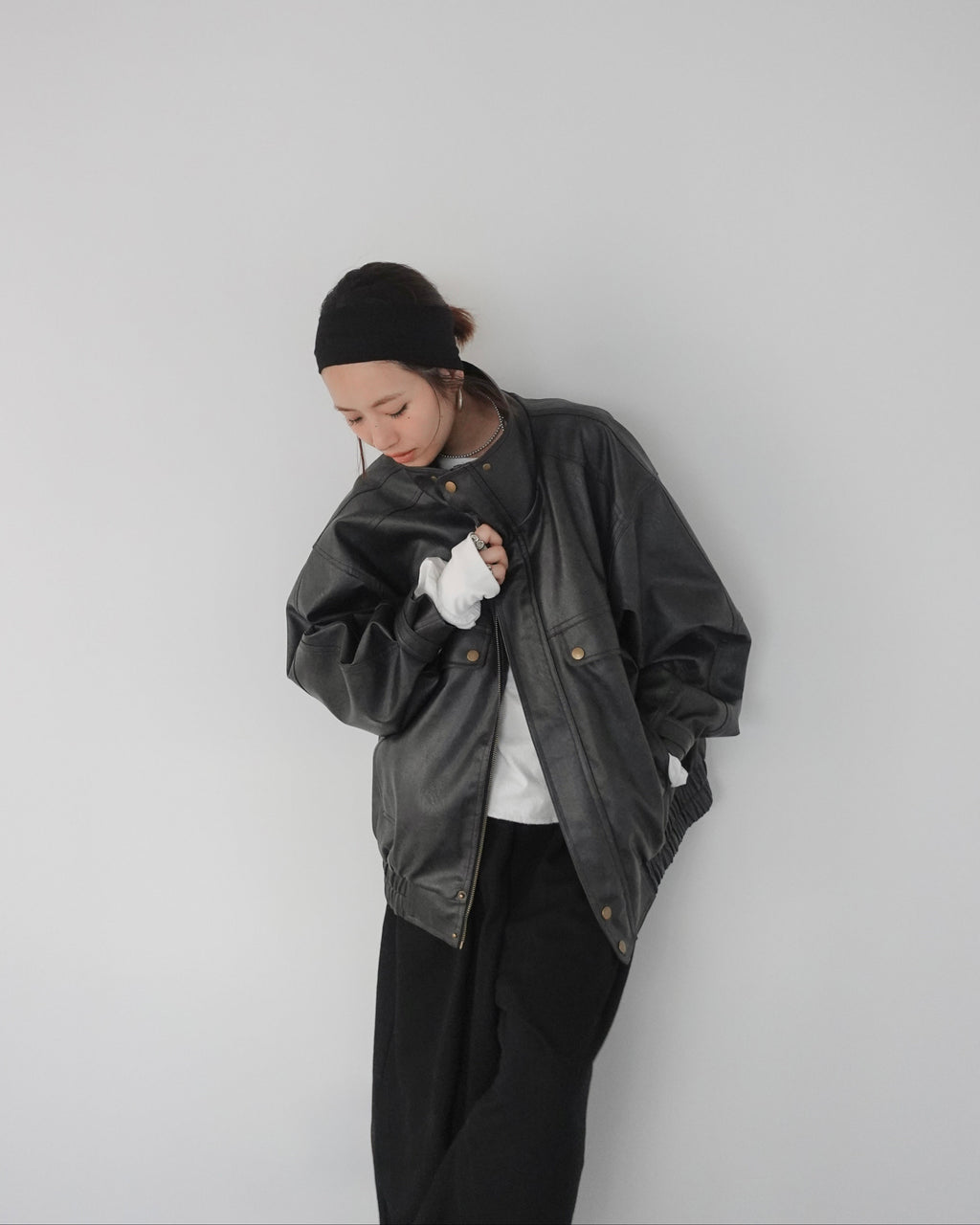 2way vintageレザーブルゾン