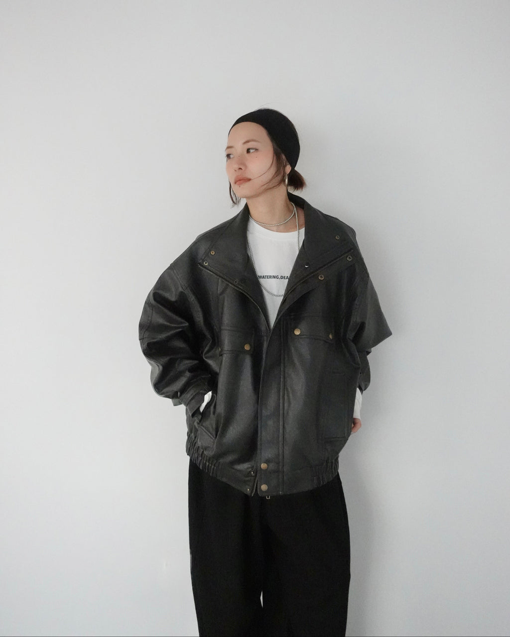 2way vintageレザーブルゾン
