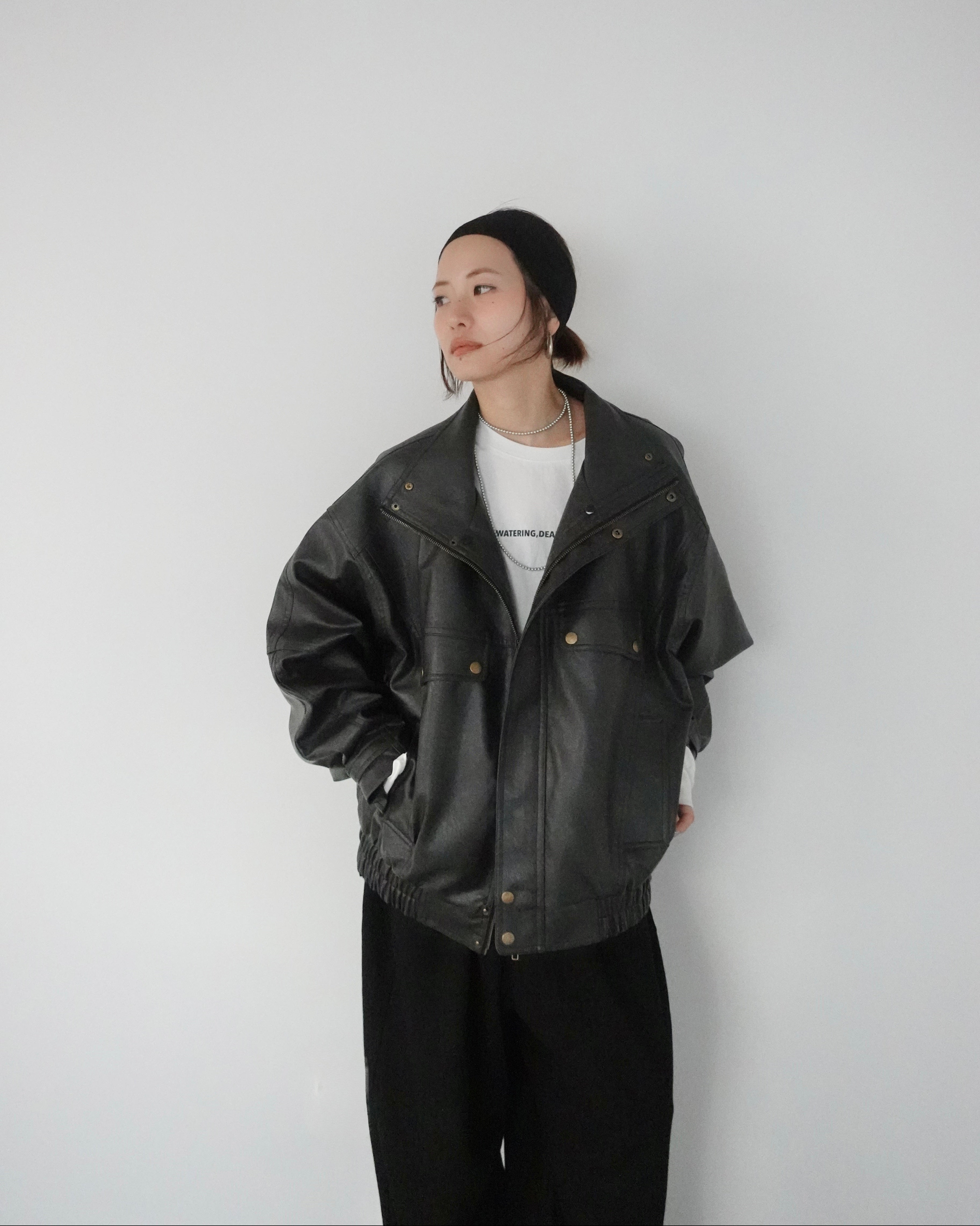 2way vintageレザーブルゾン