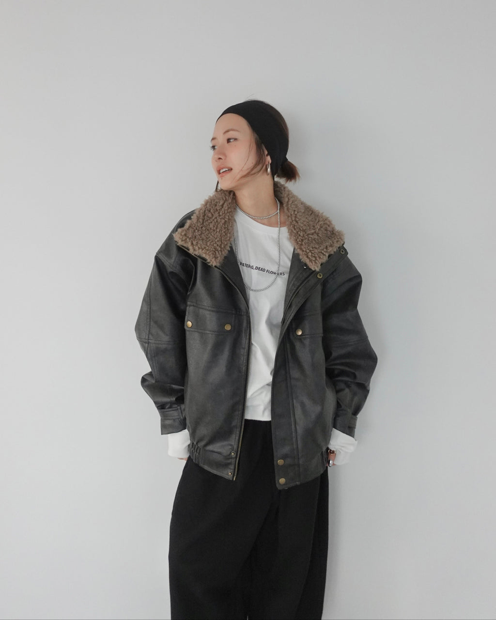 2way vintageレザーブルゾン