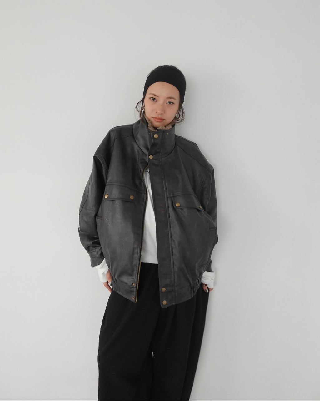 2way vintageレザーブルゾン