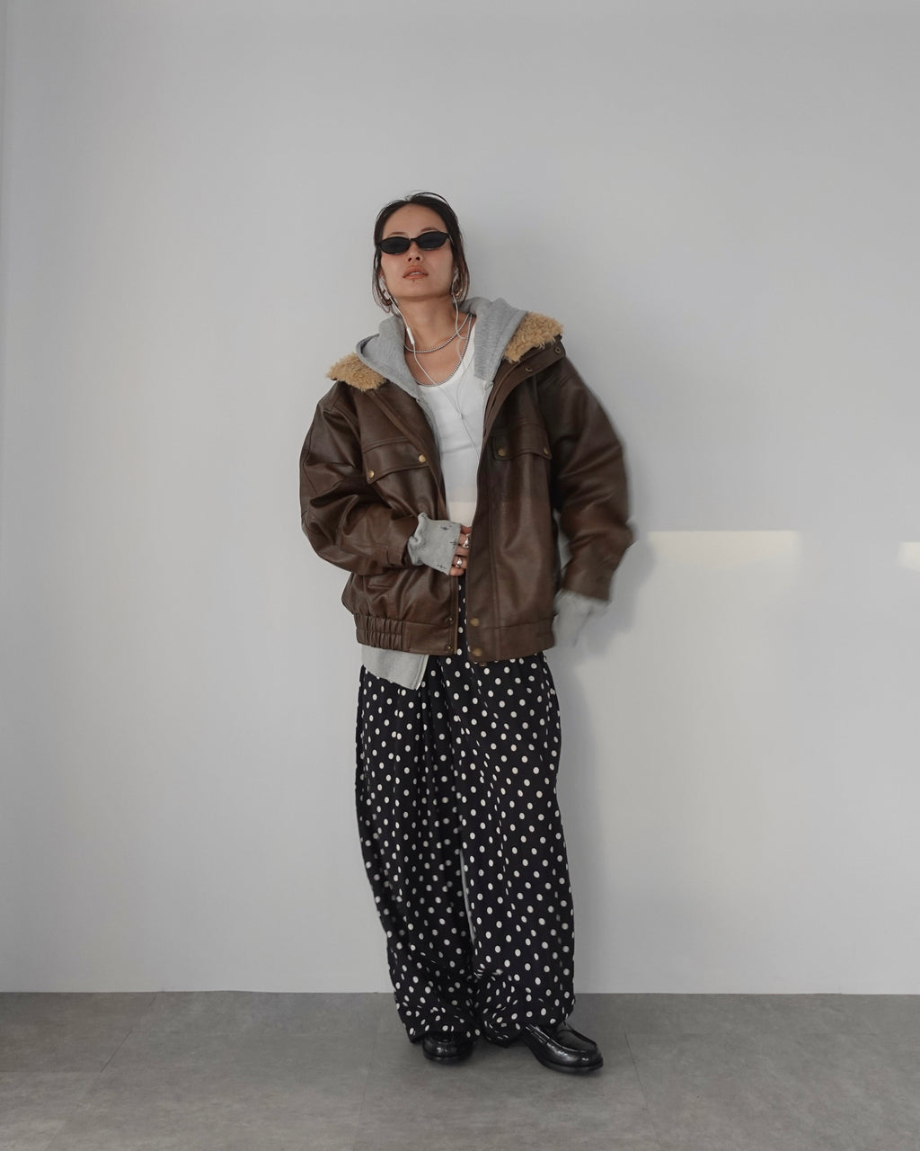 2way vintageレザーブルゾン