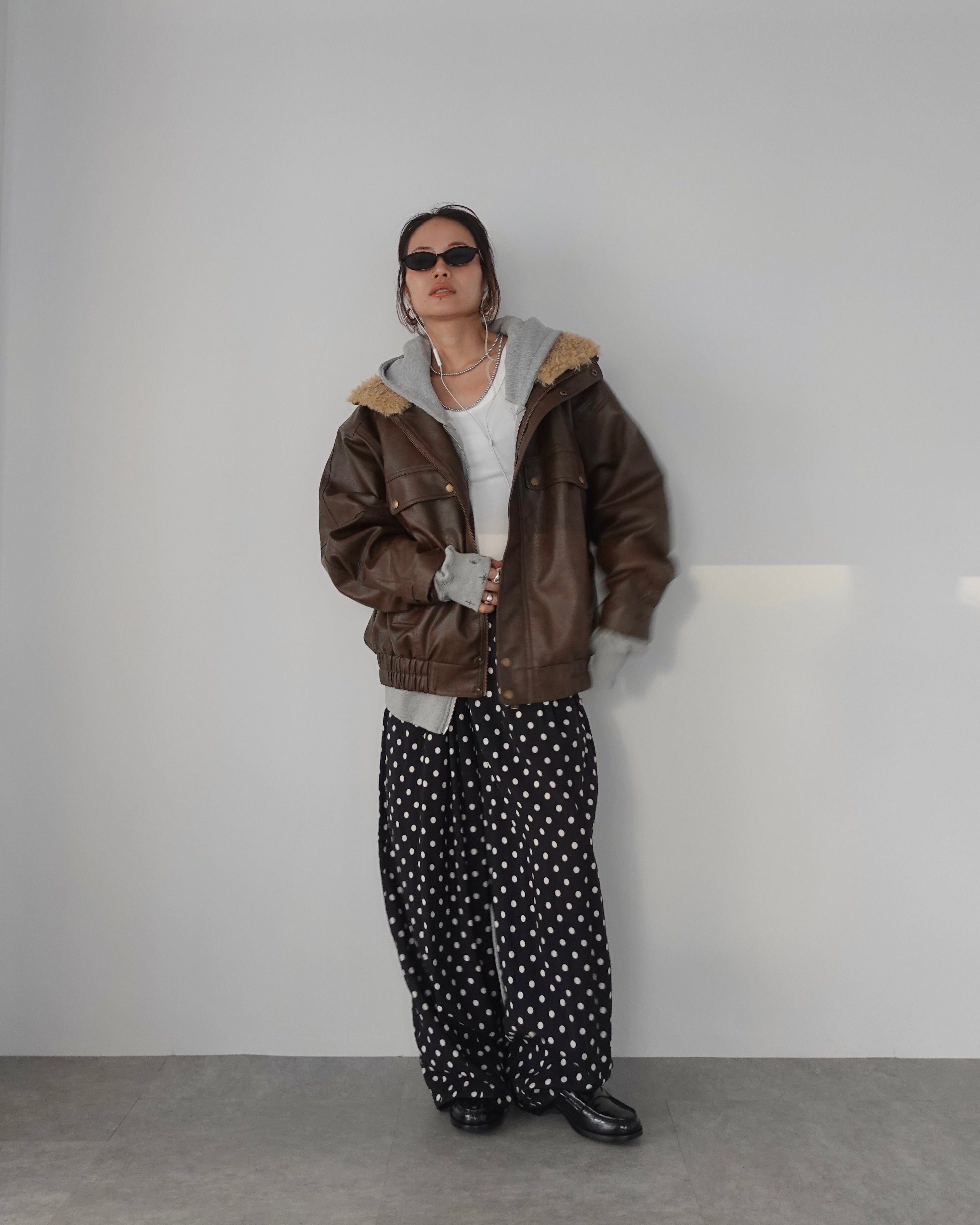 2way vintageレザーブルゾン