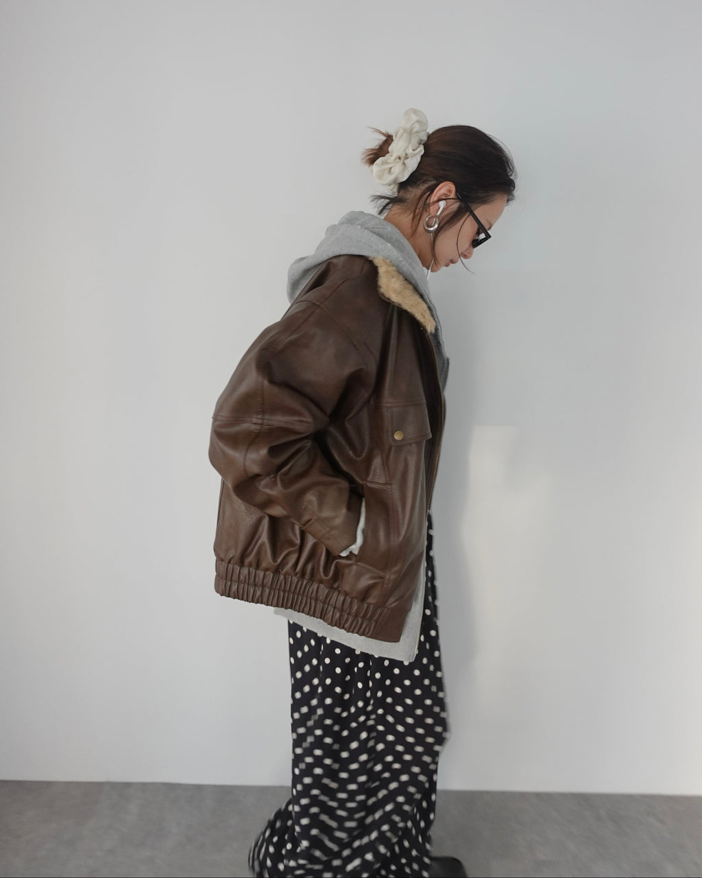 2way vintageレザーブルゾン