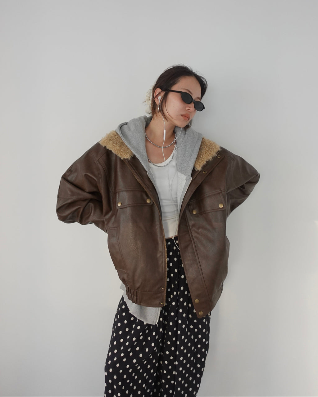2way vintageレザーブルゾン