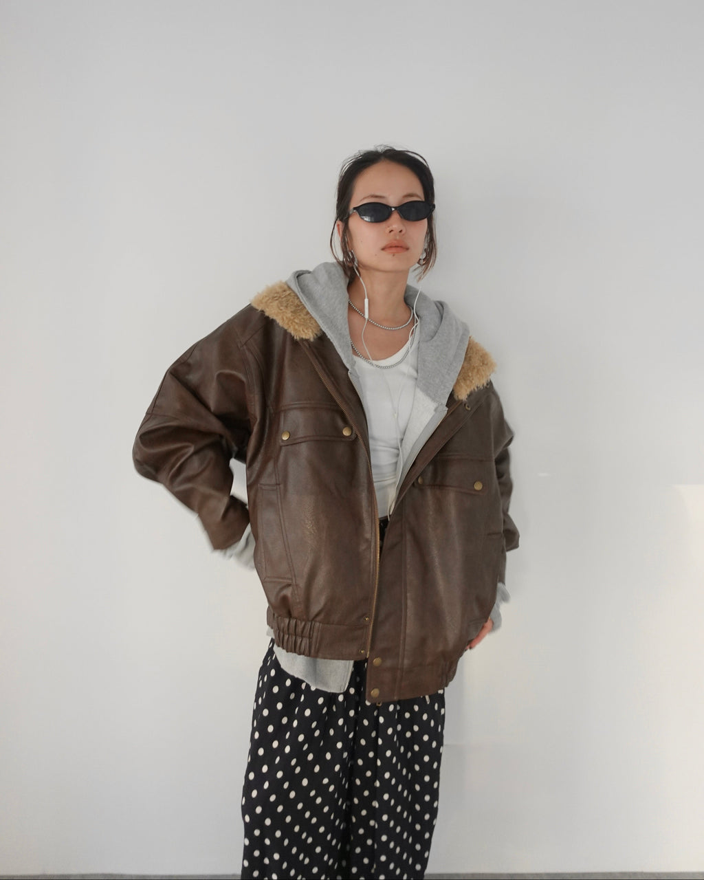 2way vintageレザーブルゾン