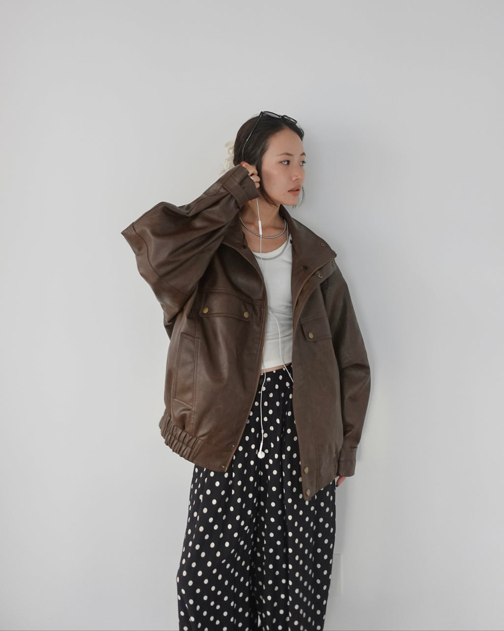 2way vintageレザーブルゾン
