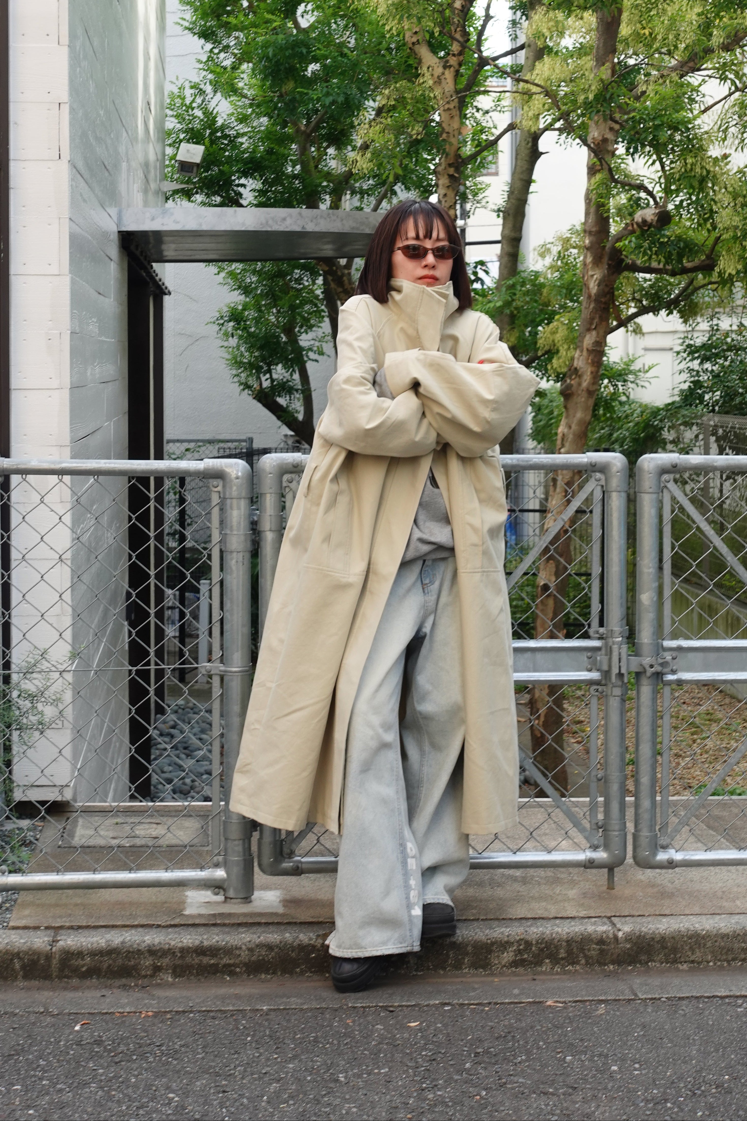 TEENBOOP オーバーロングトレンチコート カーキ 【公式通販】