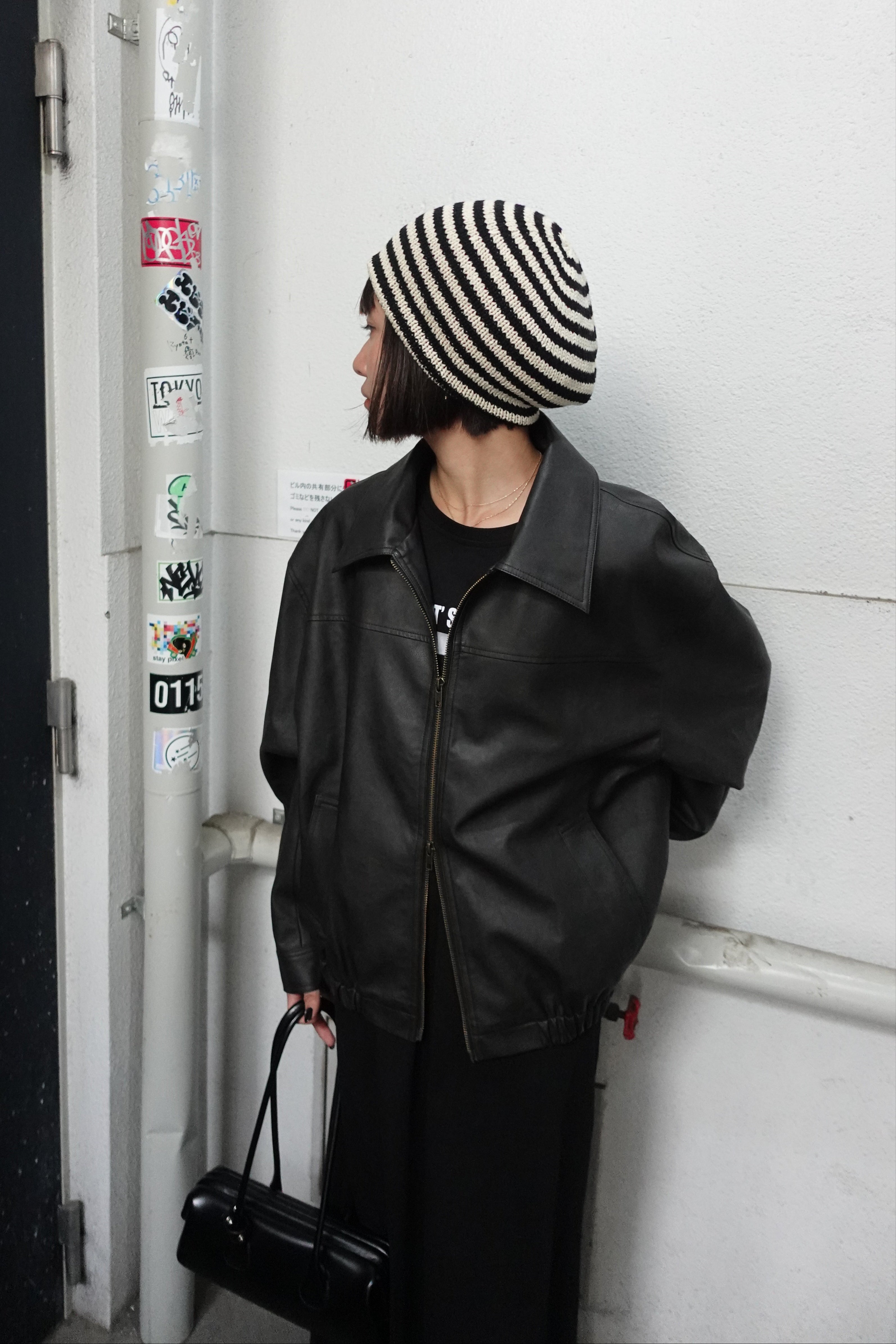 Vintageレザーブルゾン