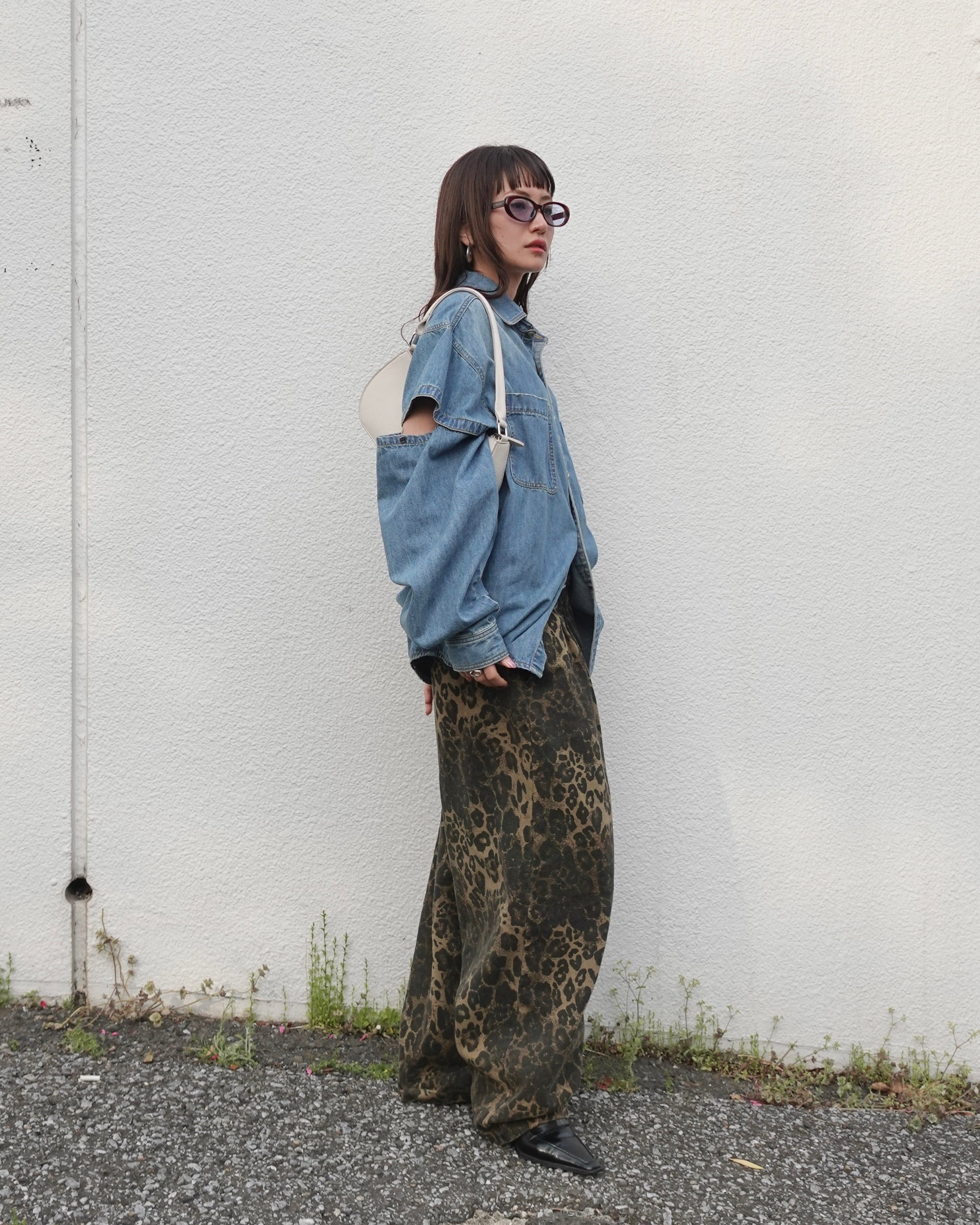 ボリュームレオパードパンツ