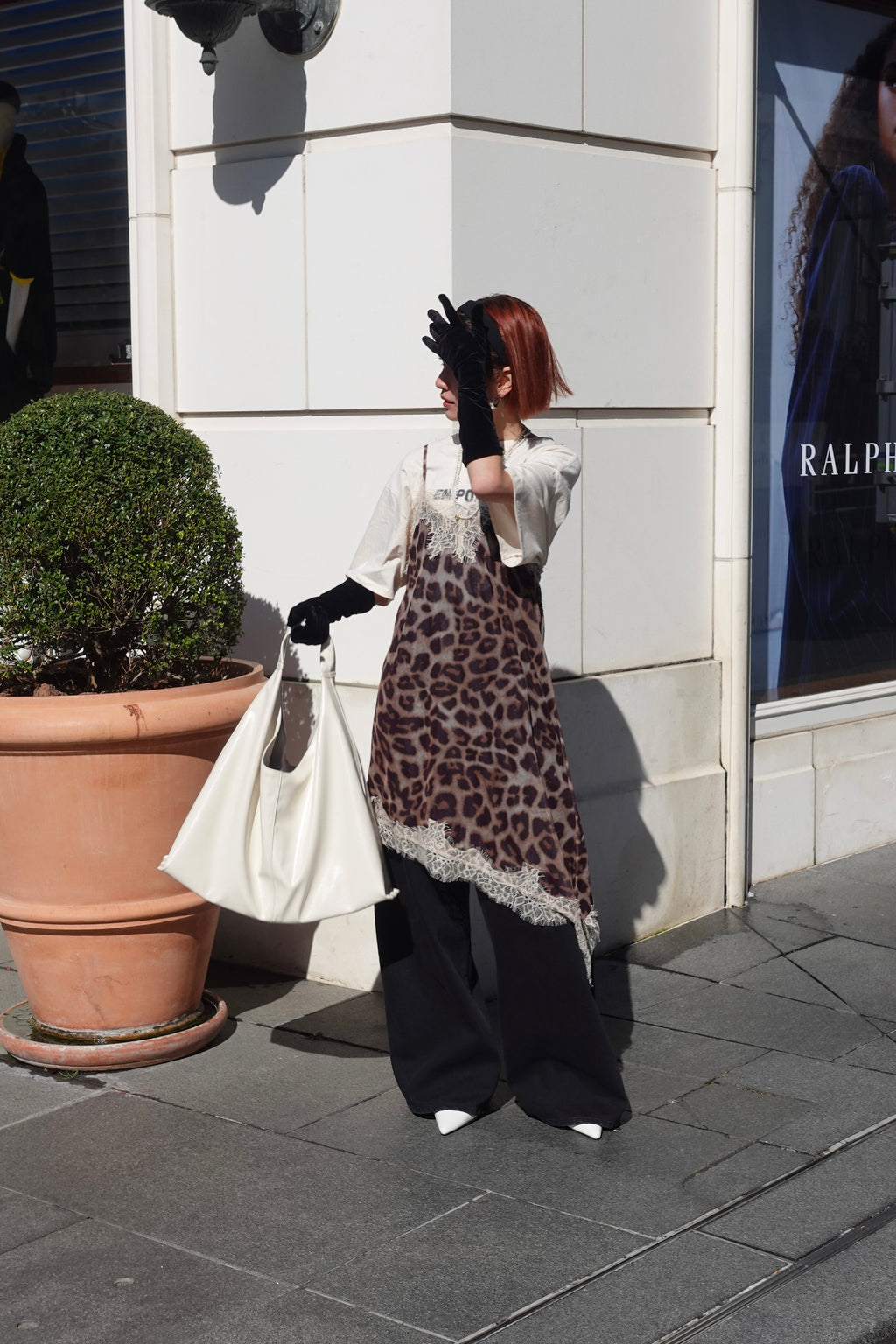 レオパードレースワンピース