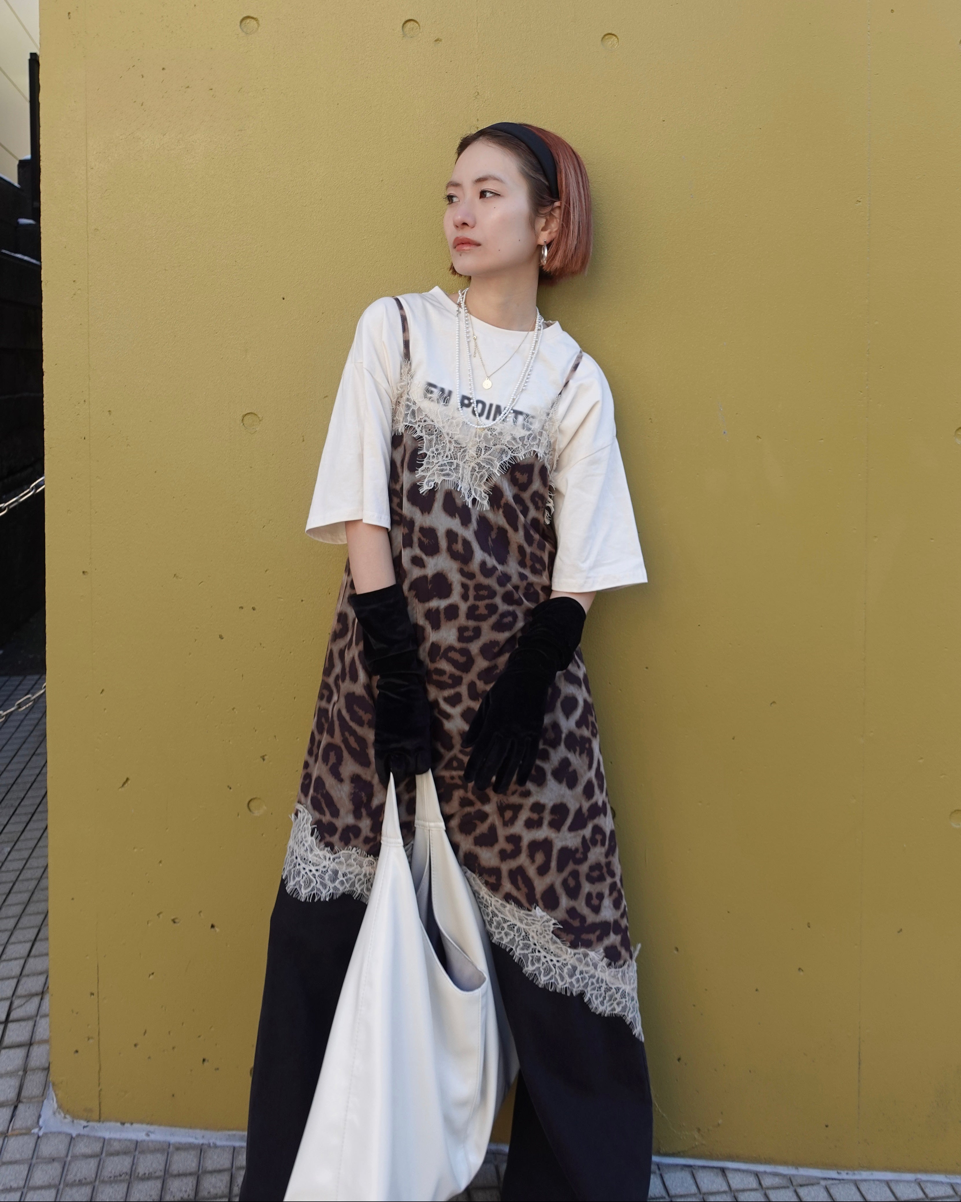 レオパードレースワンピース