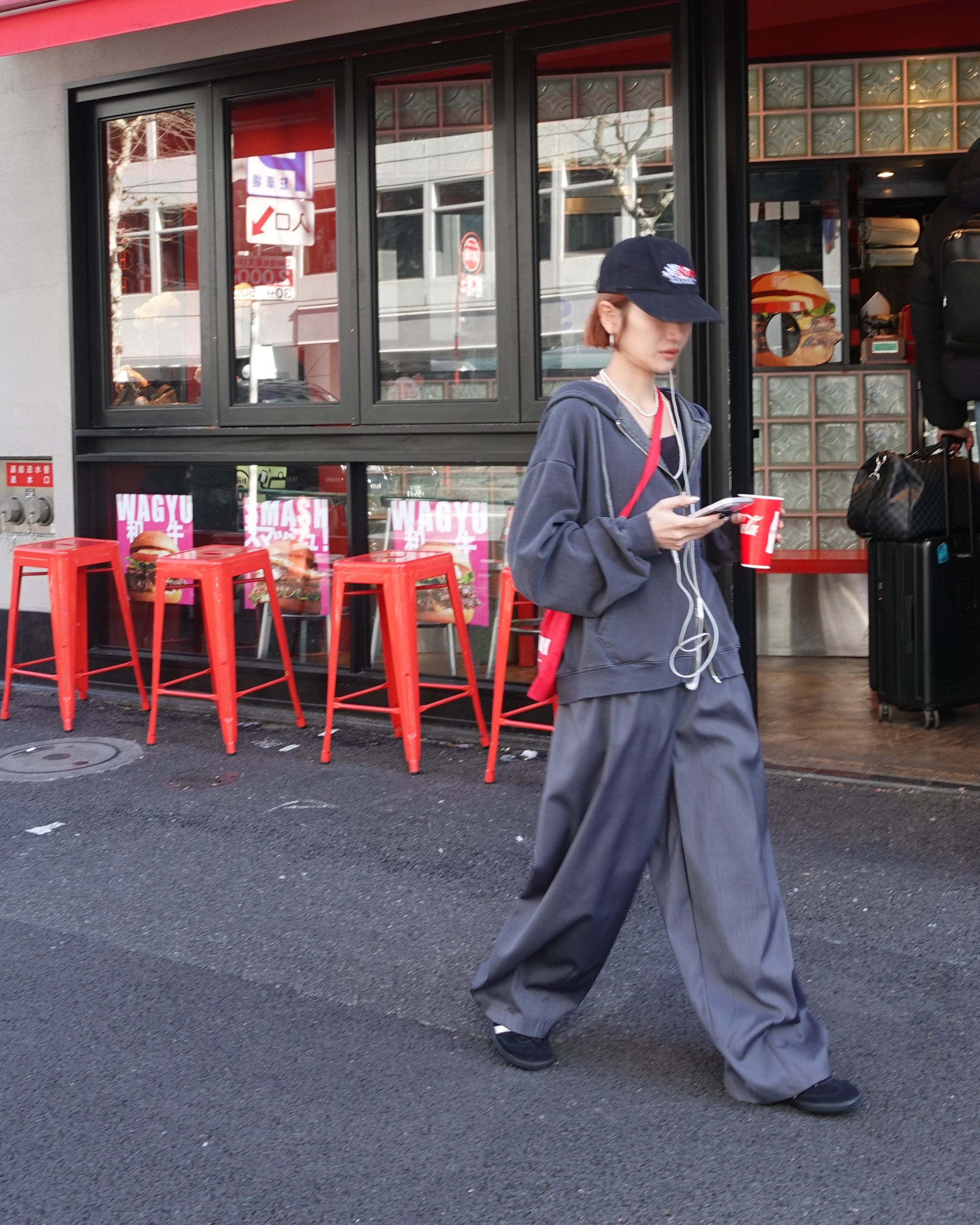 ワイドスラックスパンツ