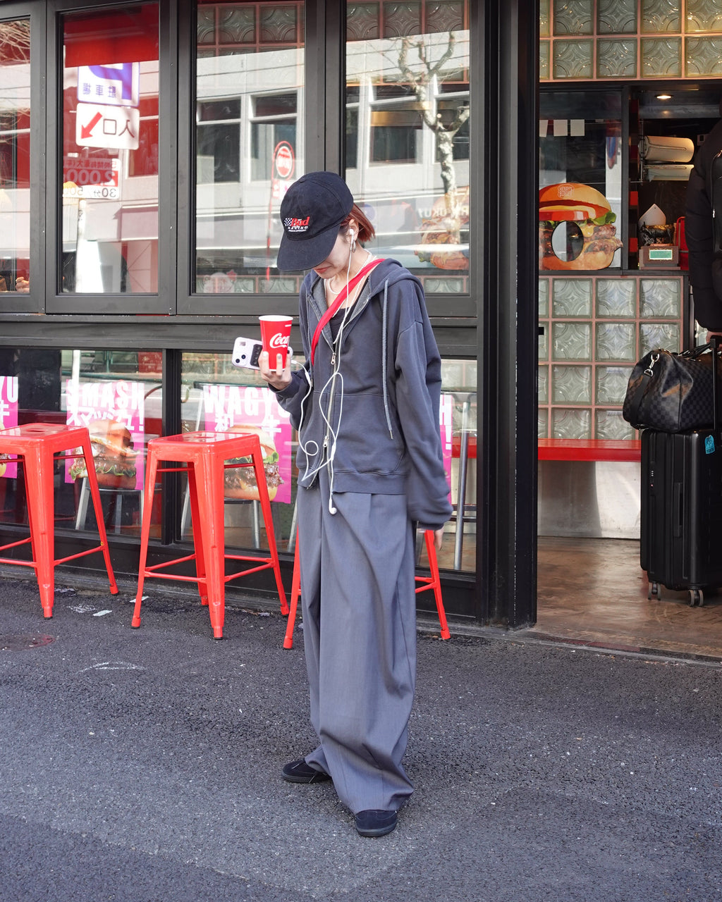 ワイドスラックスパンツ