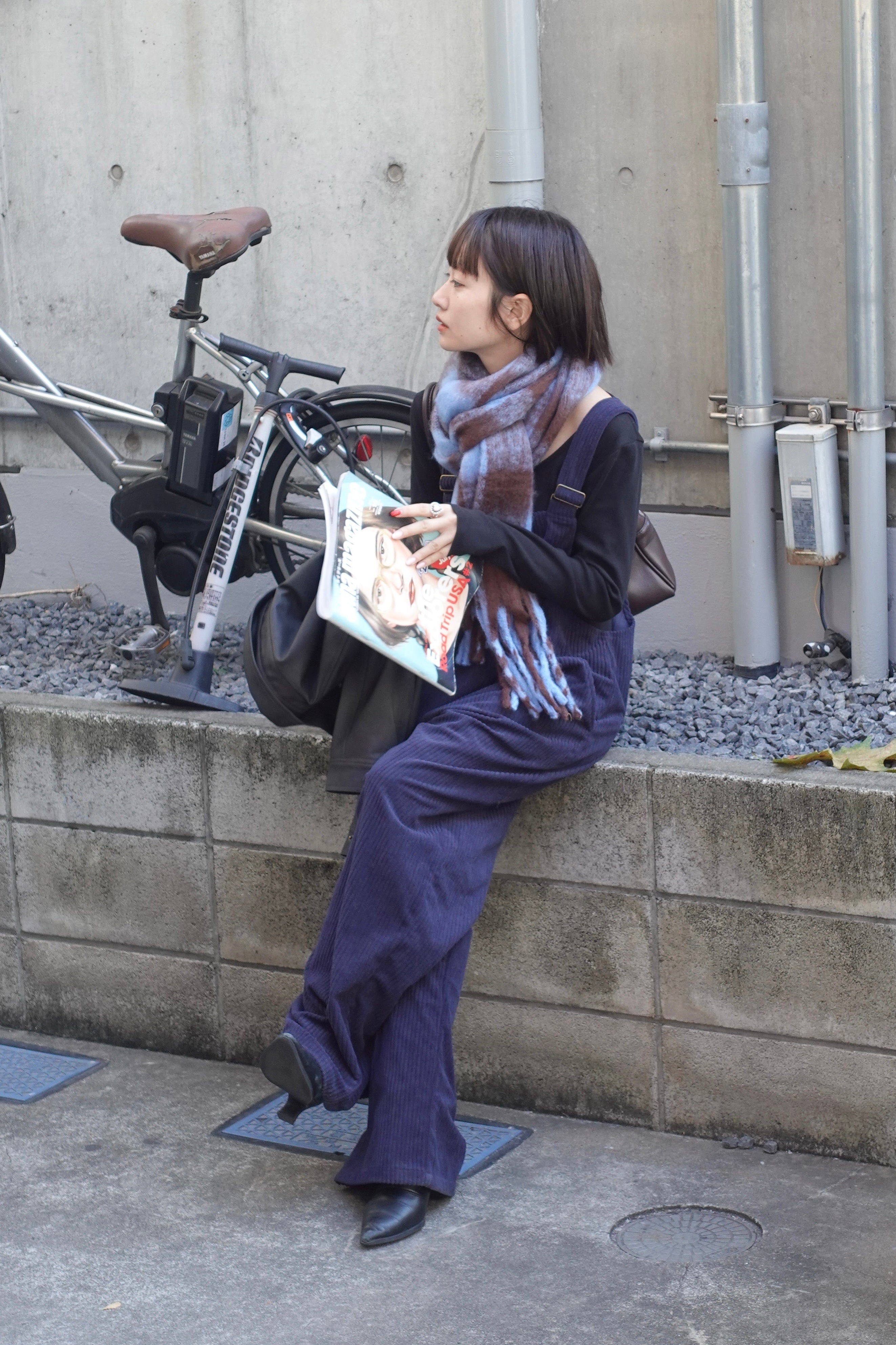 コーデュロイルーズサロペット