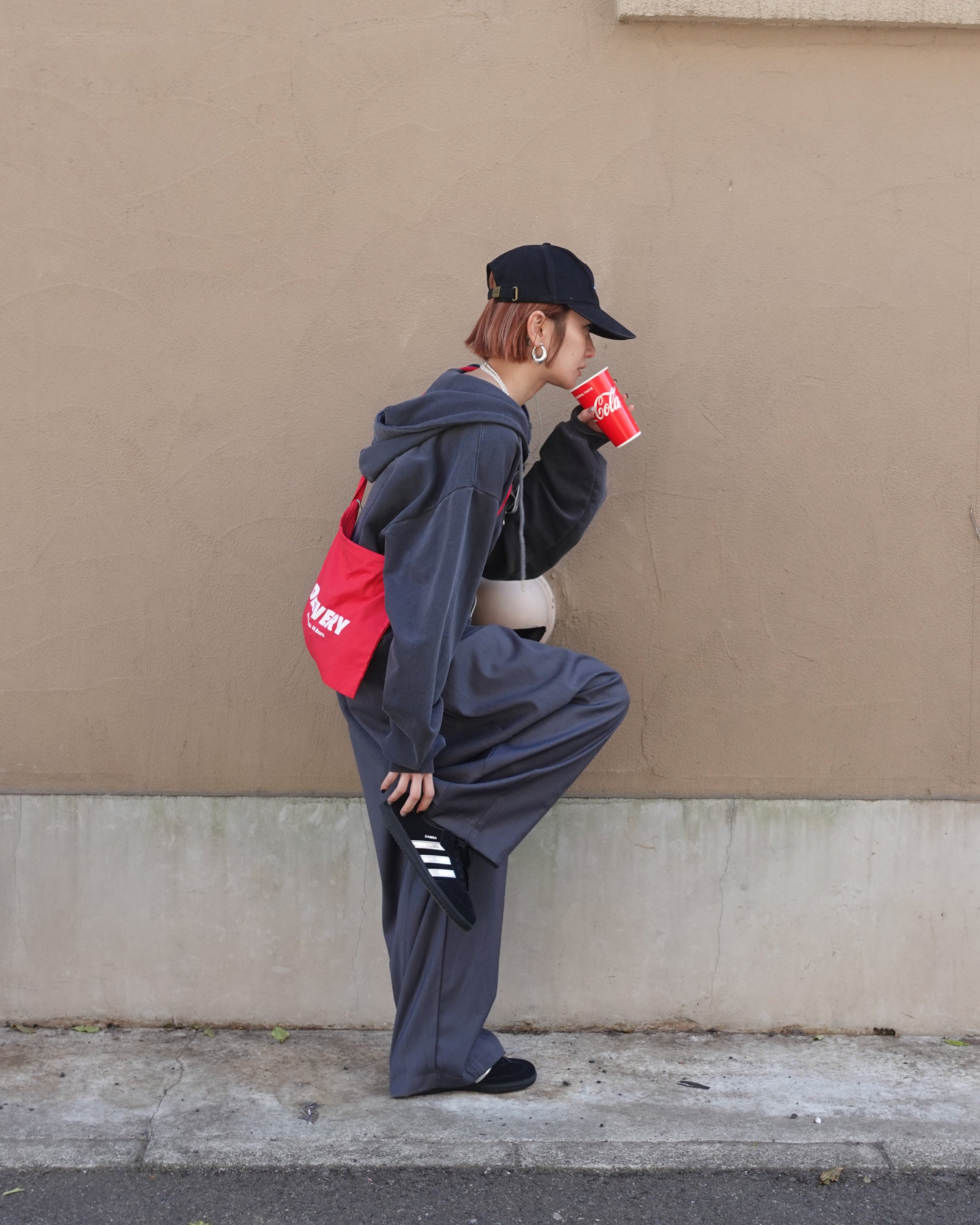 ワイドスラックスパンツ