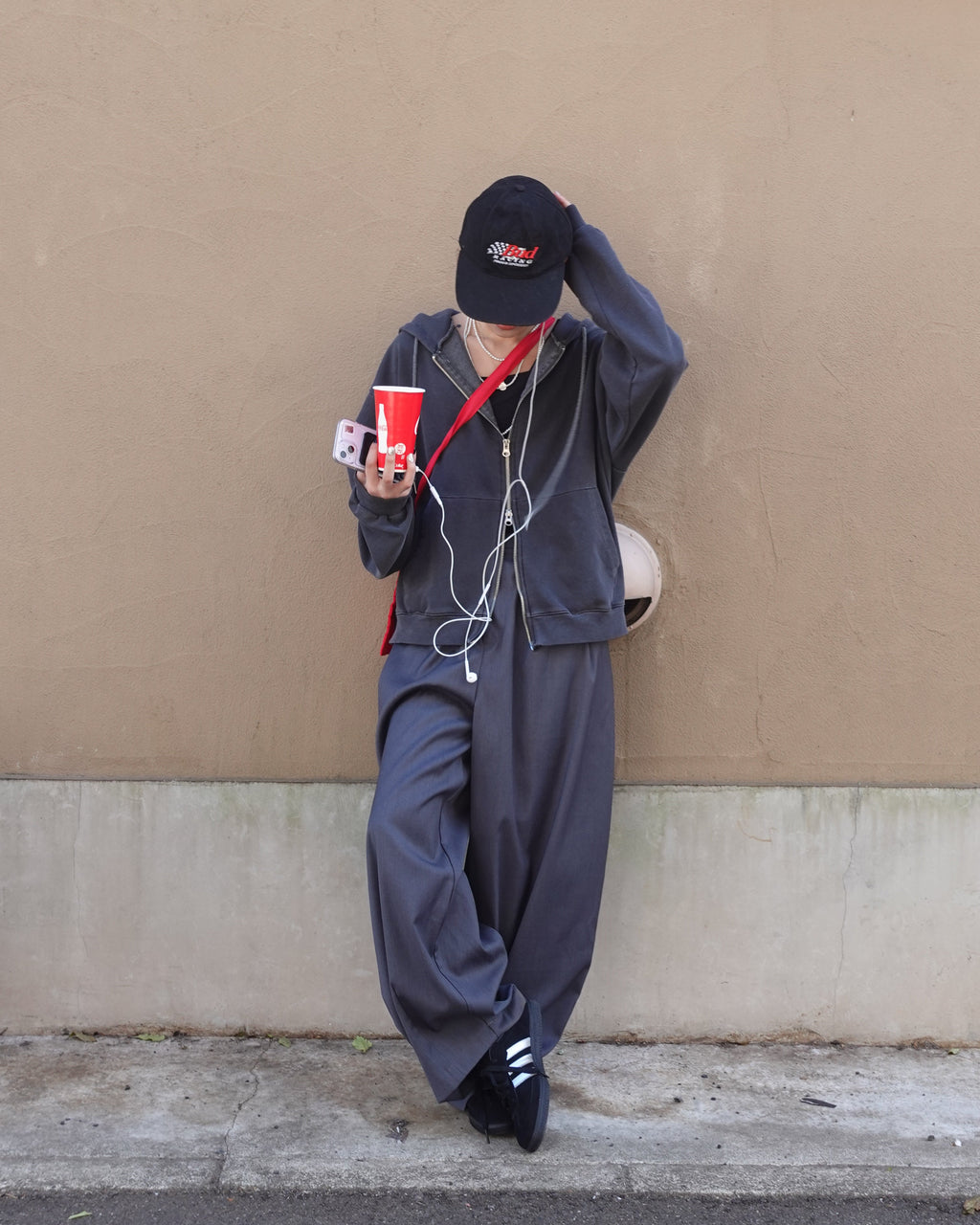 ワイドスラックスパンツ