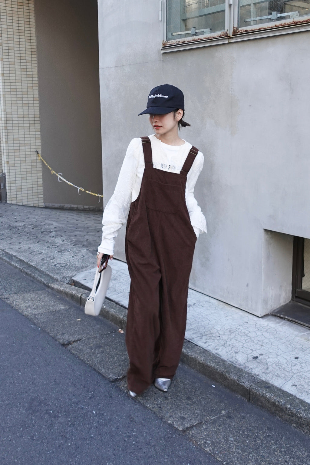 コーデュロイルーズサロペット