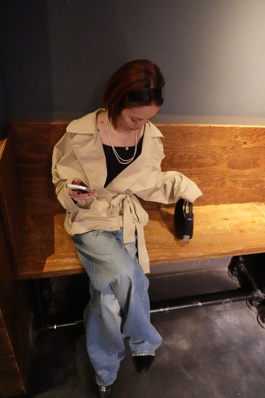 ショートトレンチガウンコート