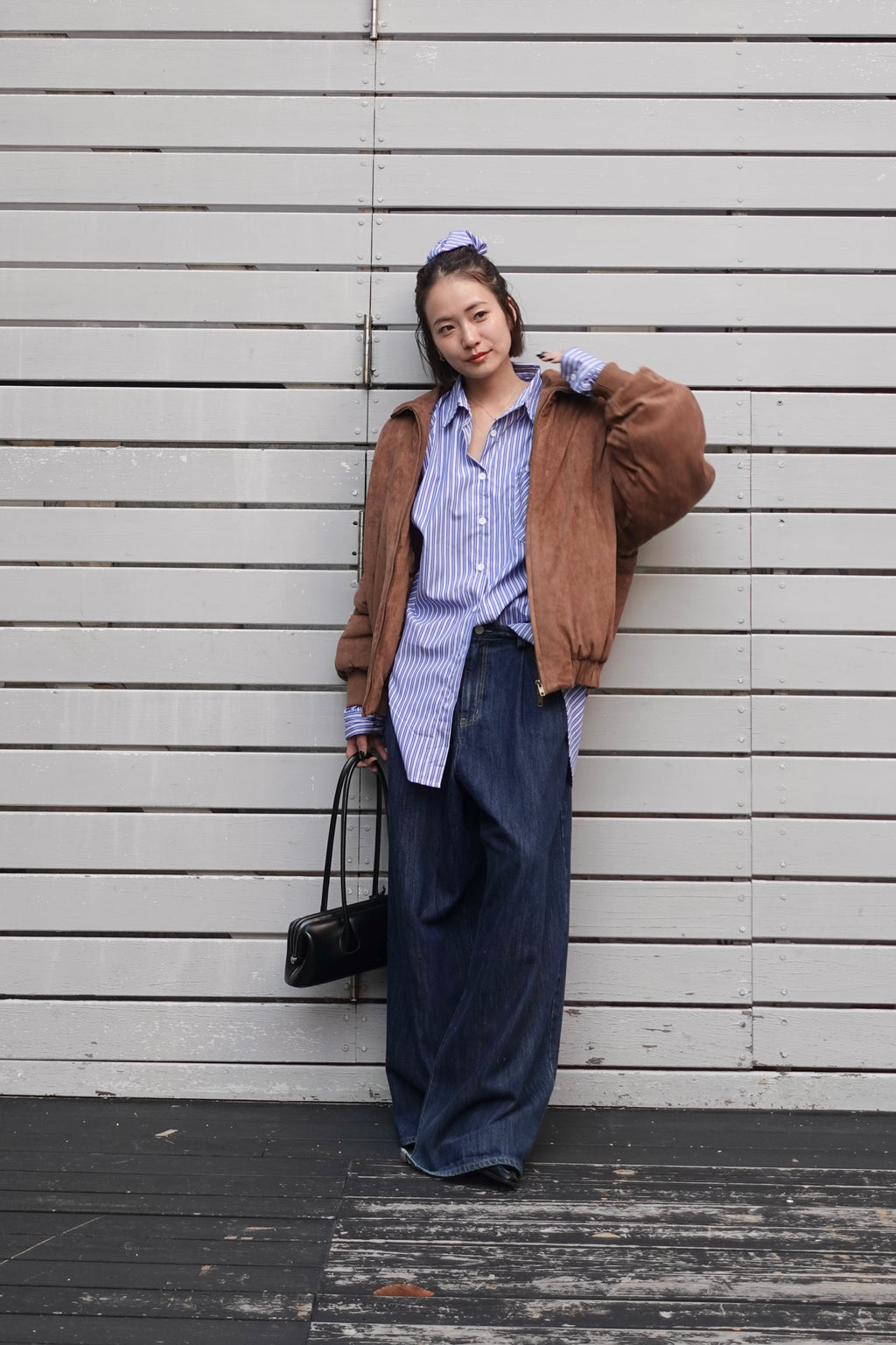 中綿スウェードブルゾン