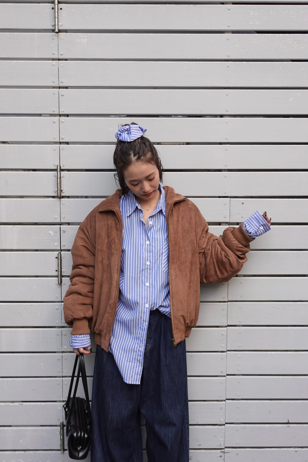 中綿スウェードブルゾン