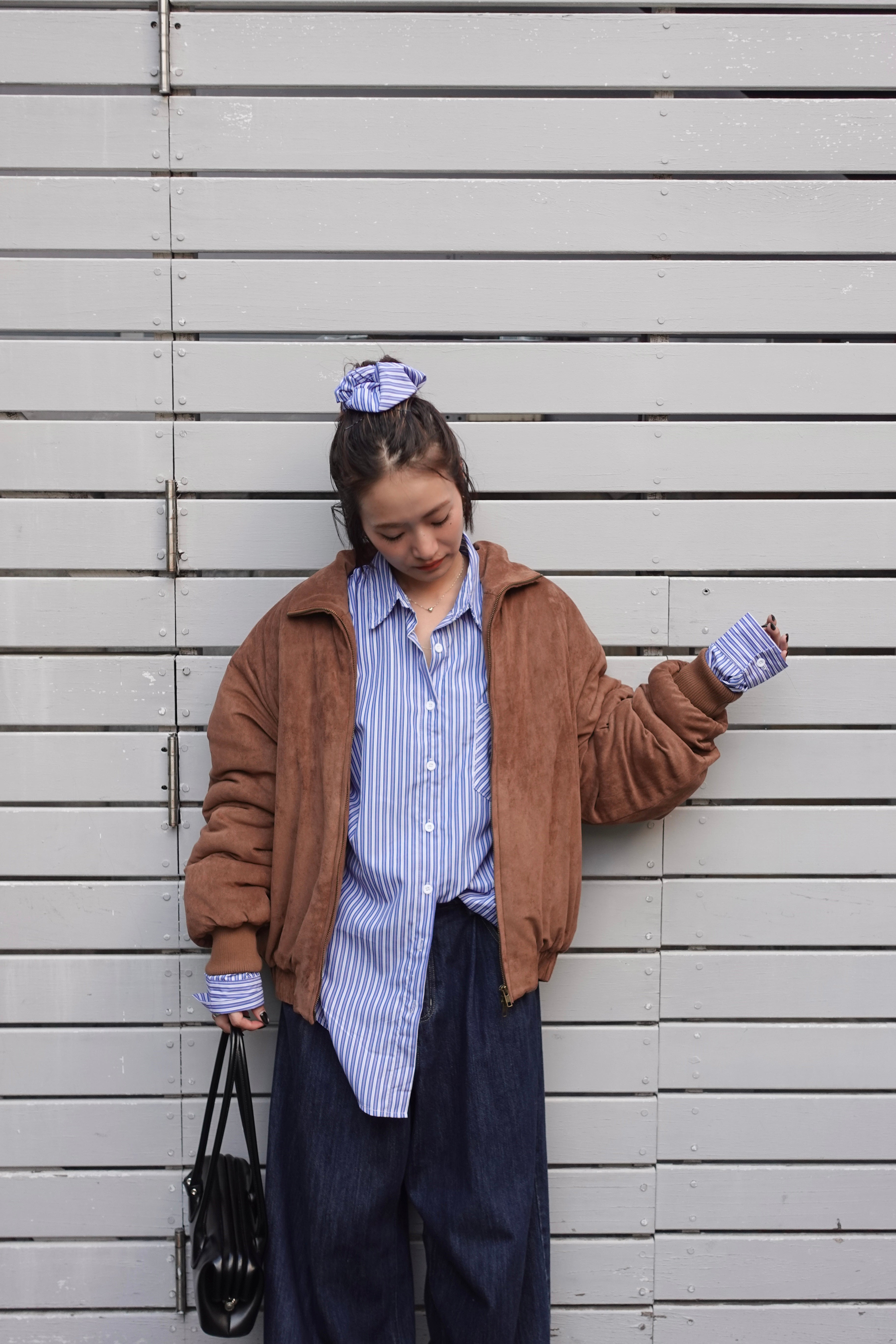 中綿スウェードブルゾン