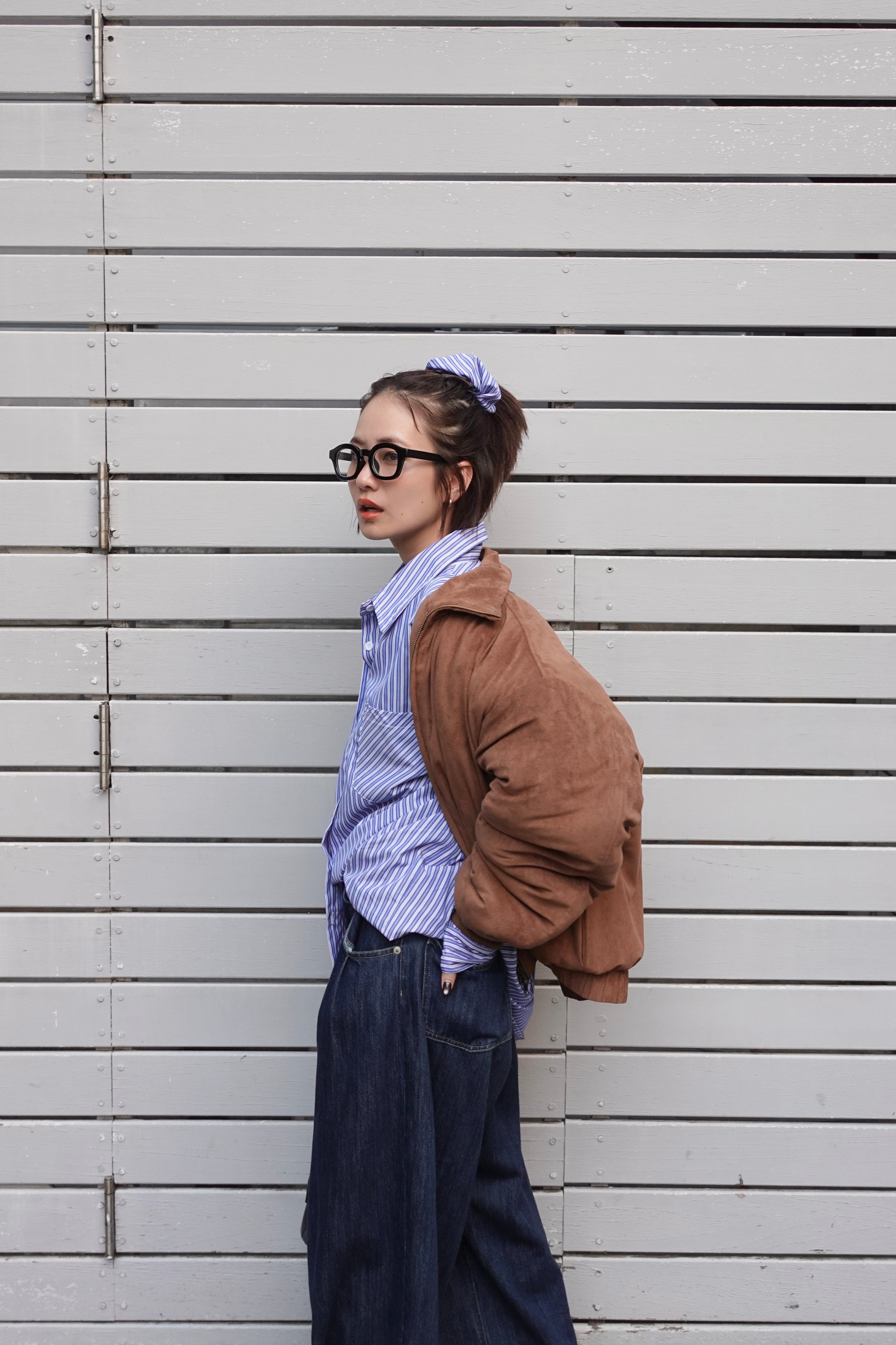 中綿スウェードブルゾン