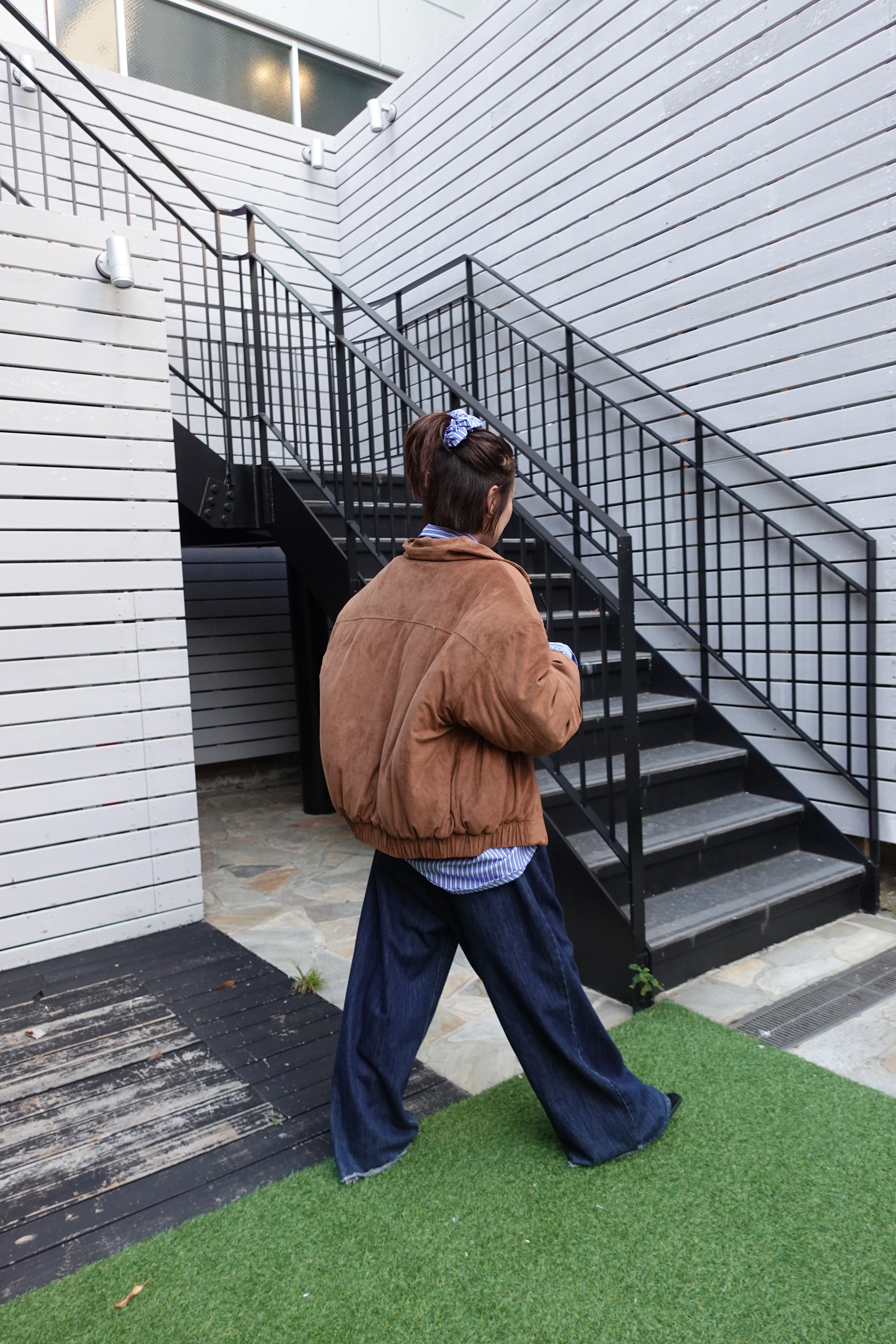 中綿スウェードブルゾン