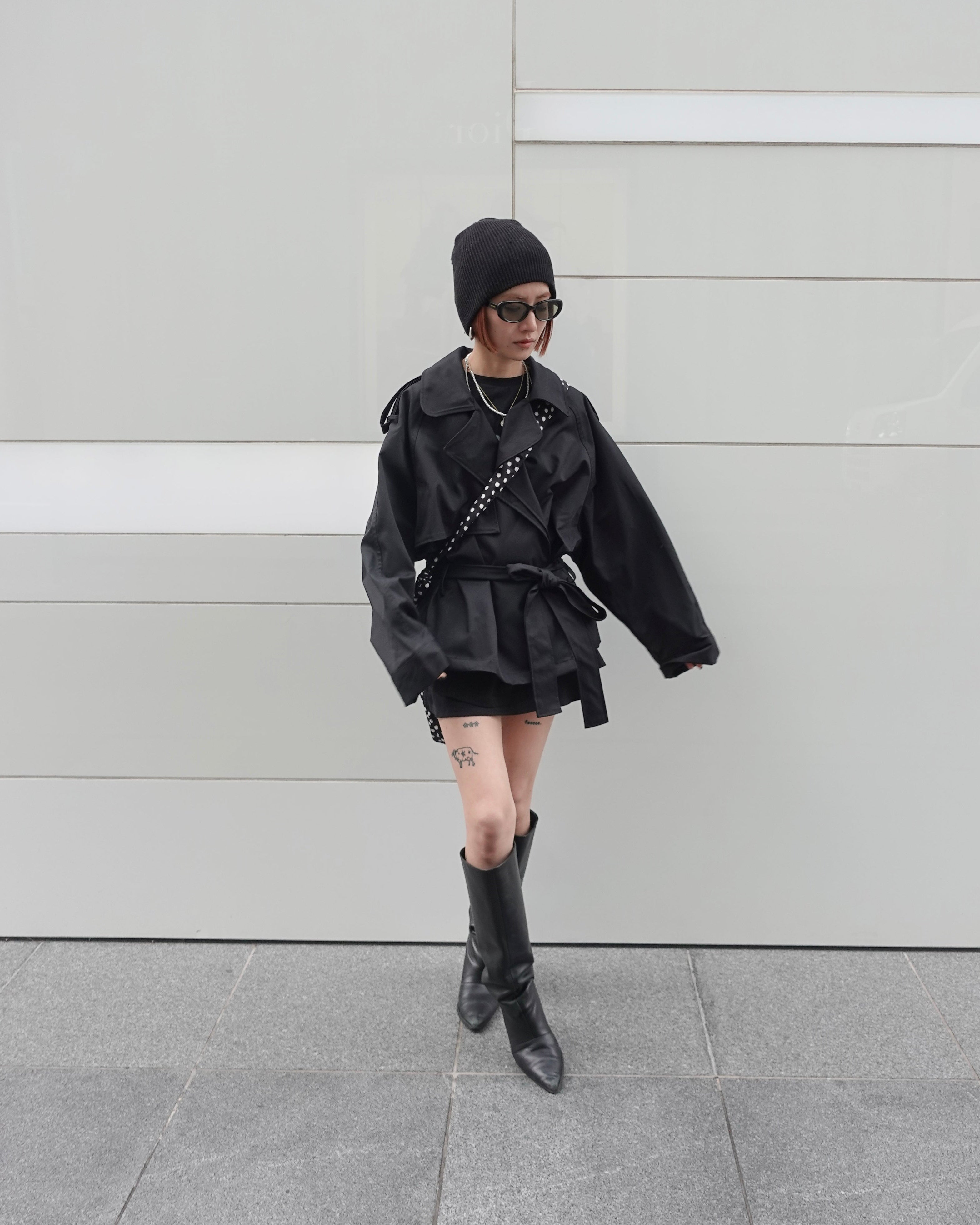 ショートトレンチガウンコート