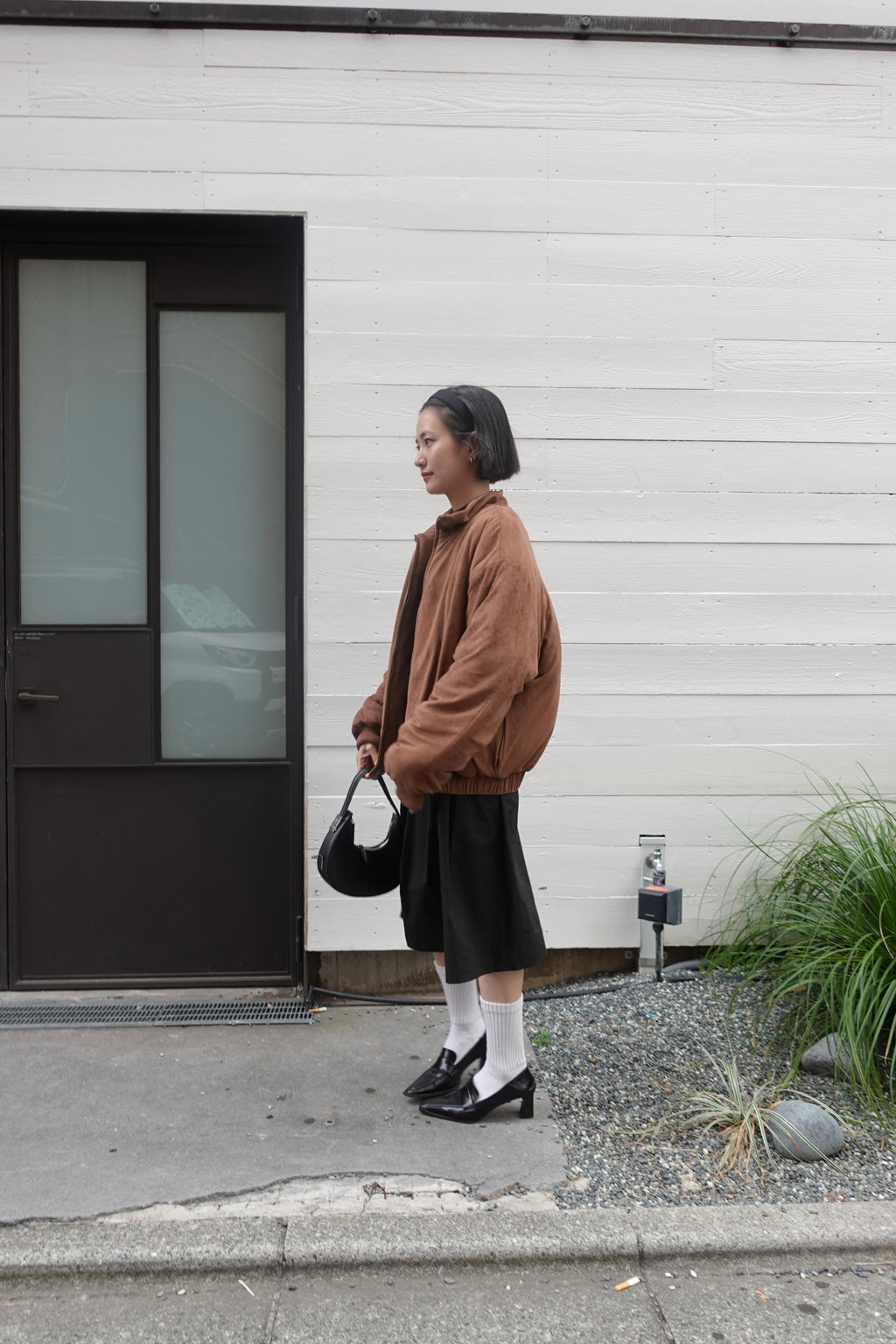 中綿スウェードブルゾン