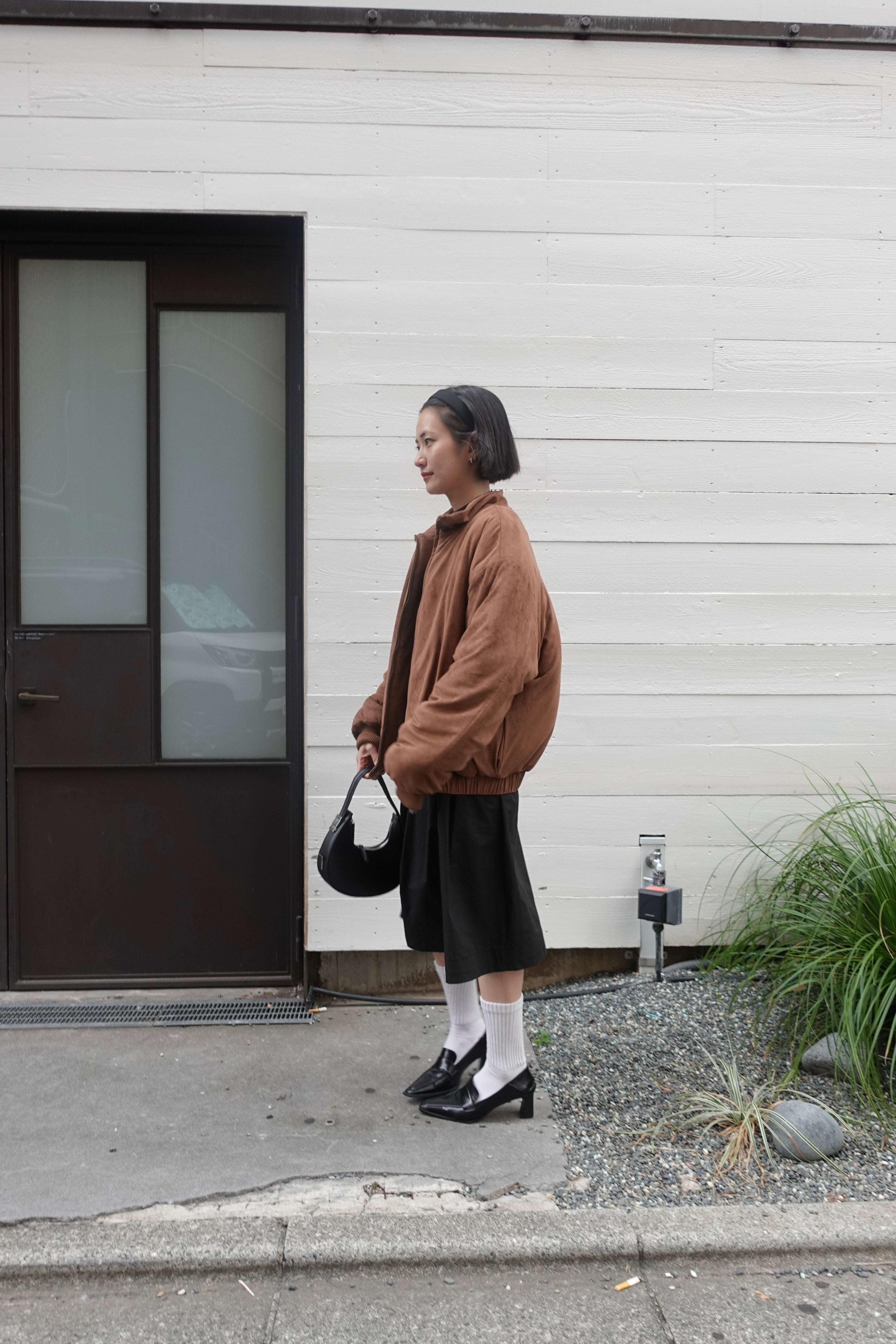 中綿スウェードブルゾン