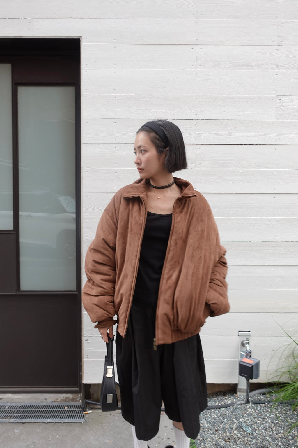 中綿スウェードブルゾン