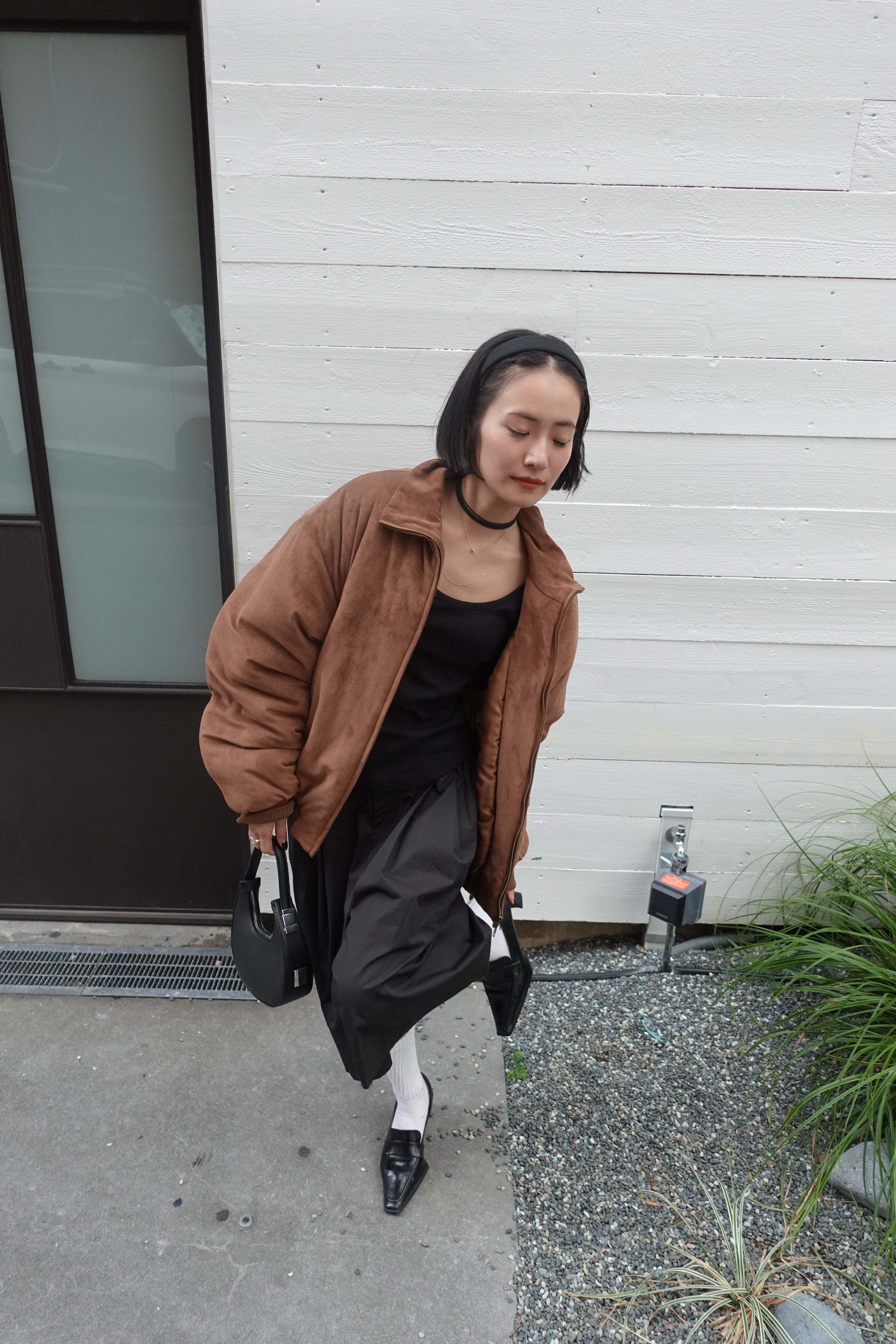 中綿スウェードブルゾン