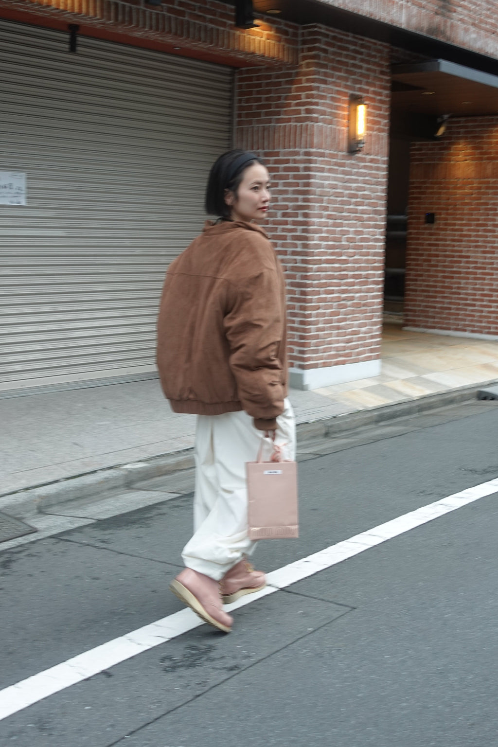 中綿スウェードブルゾン