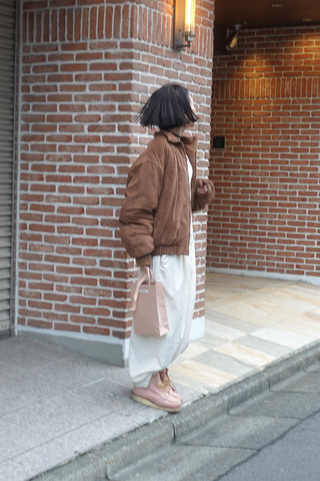 中綿スウェードブルゾン