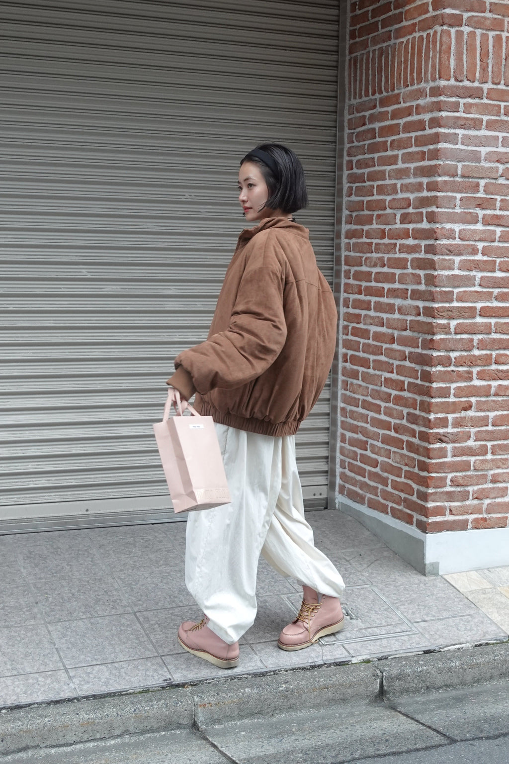 中綿スウェードブルゾン