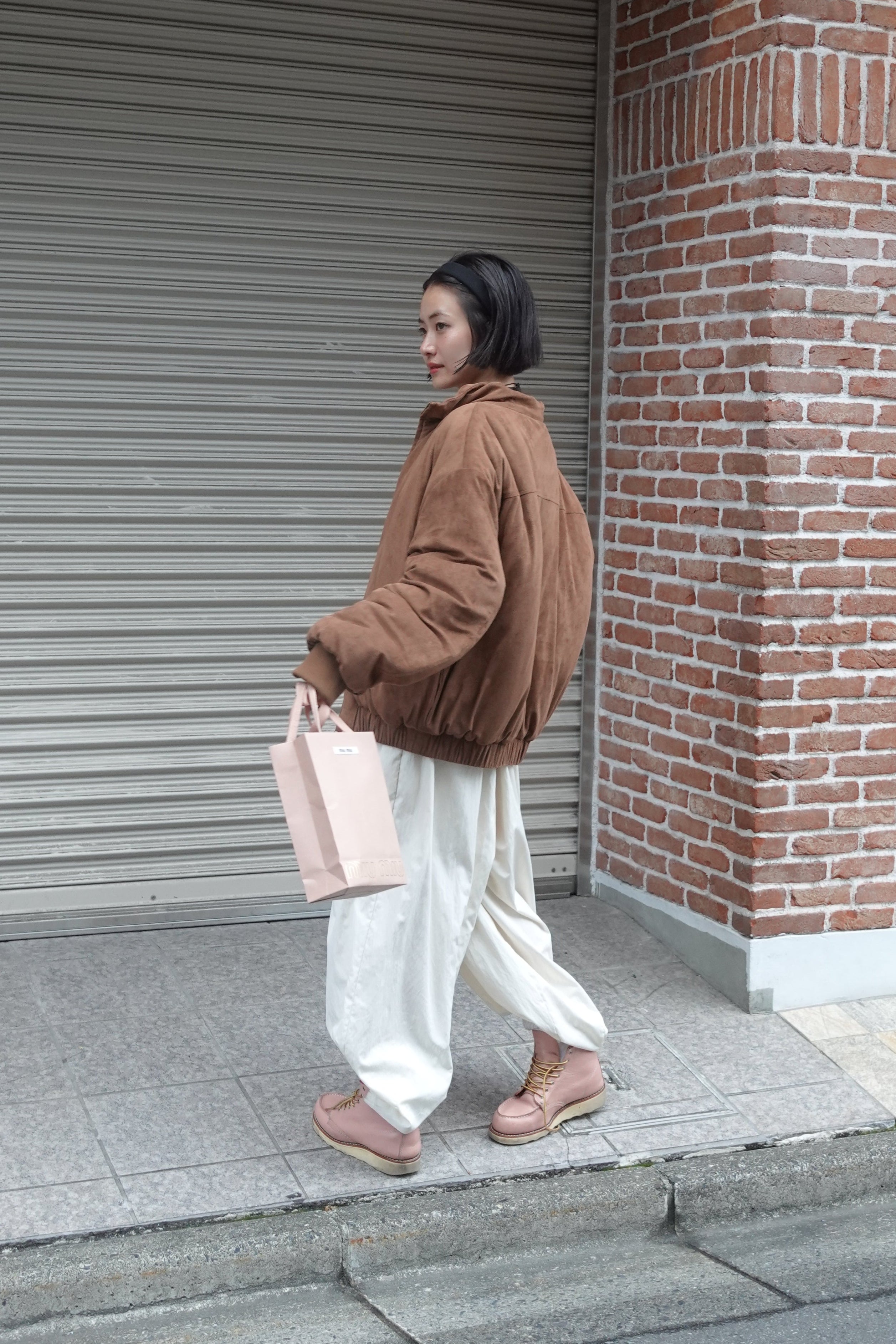 中綿スウェードブルゾン