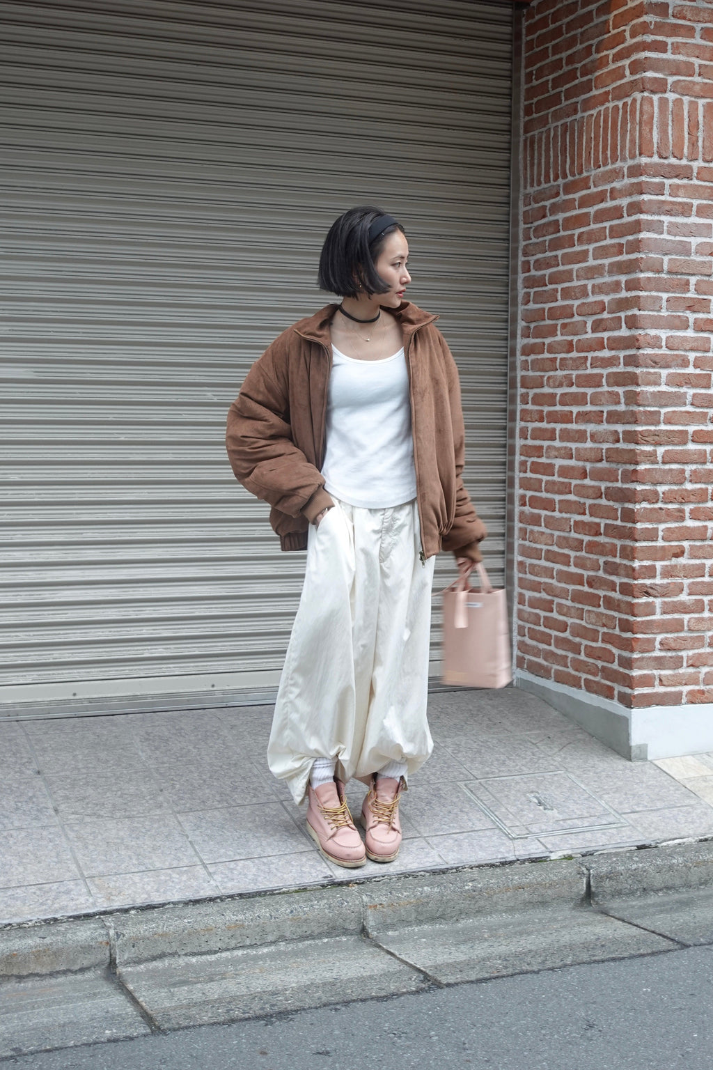 中綿スウェードブルゾン