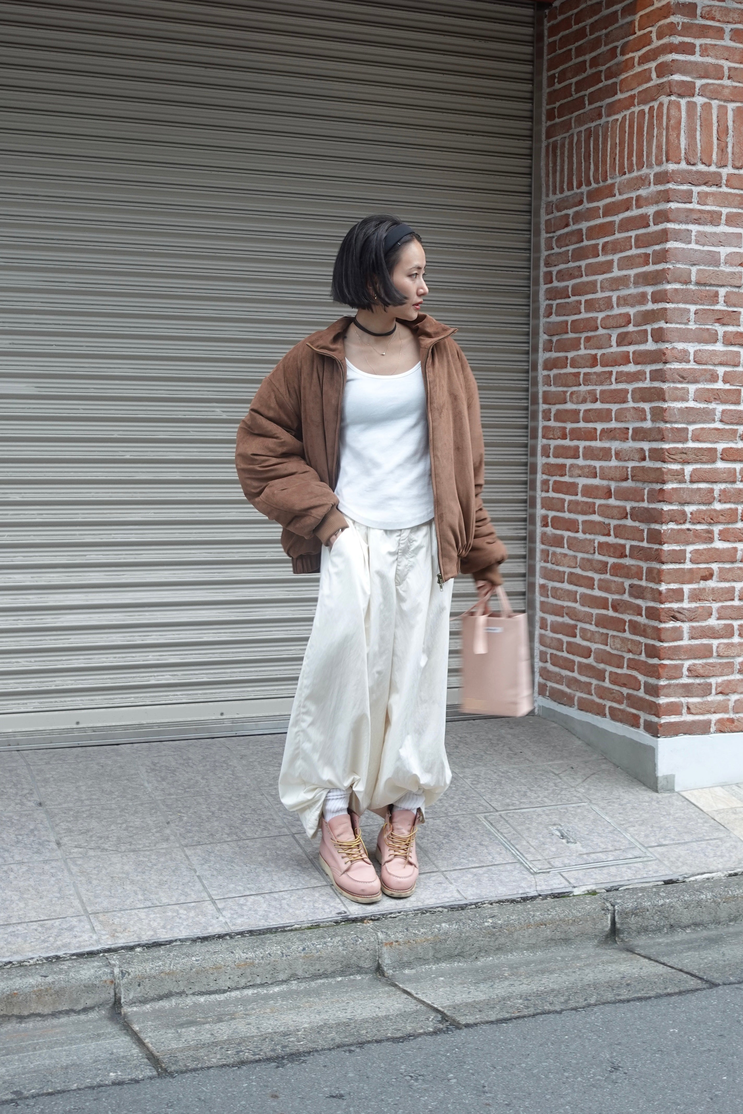 中綿スウェードブルゾン