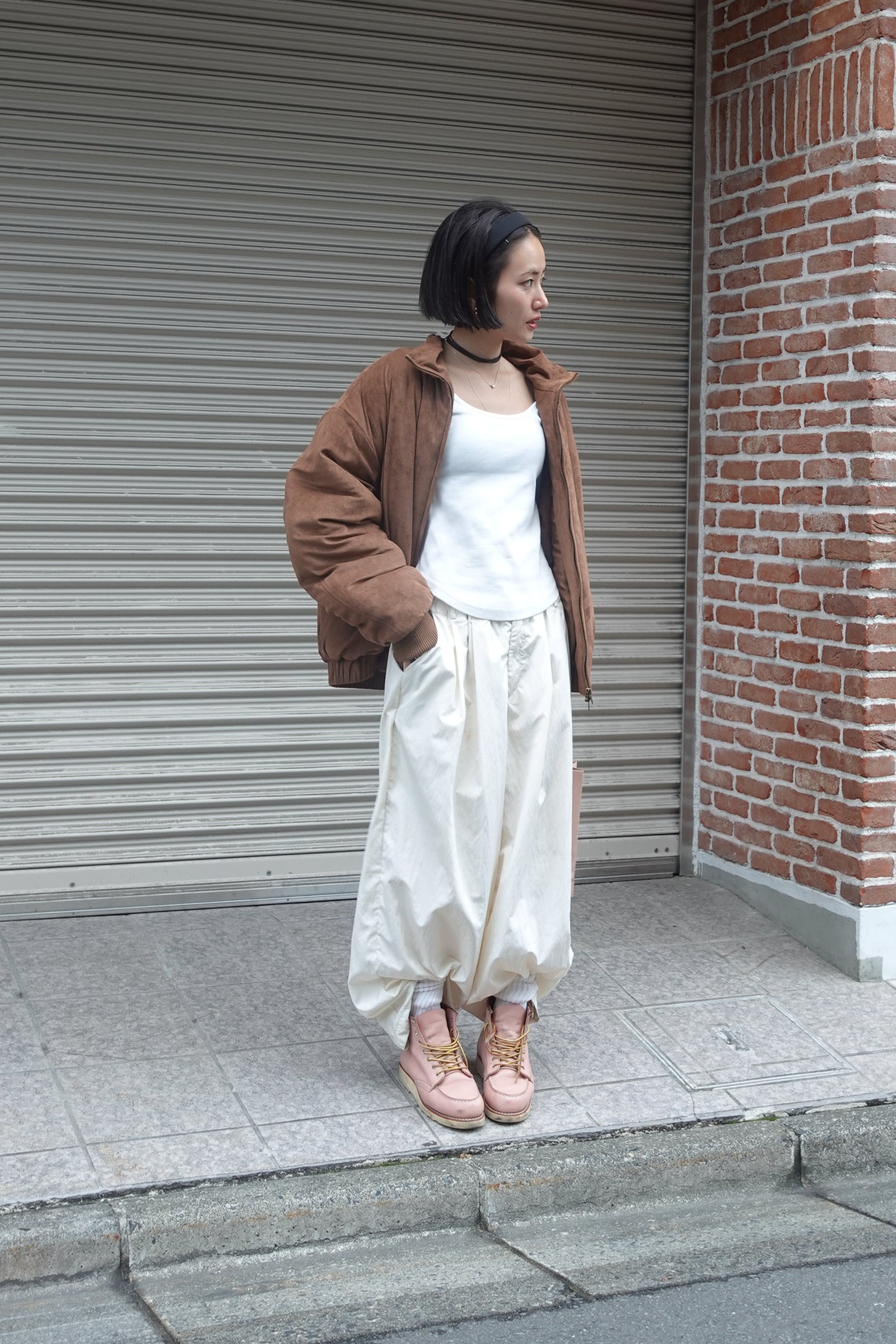 中綿スウェードブルゾン