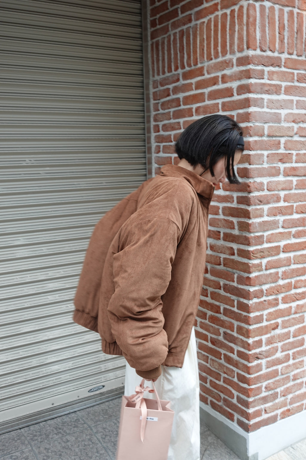 中綿スウェードブルゾン