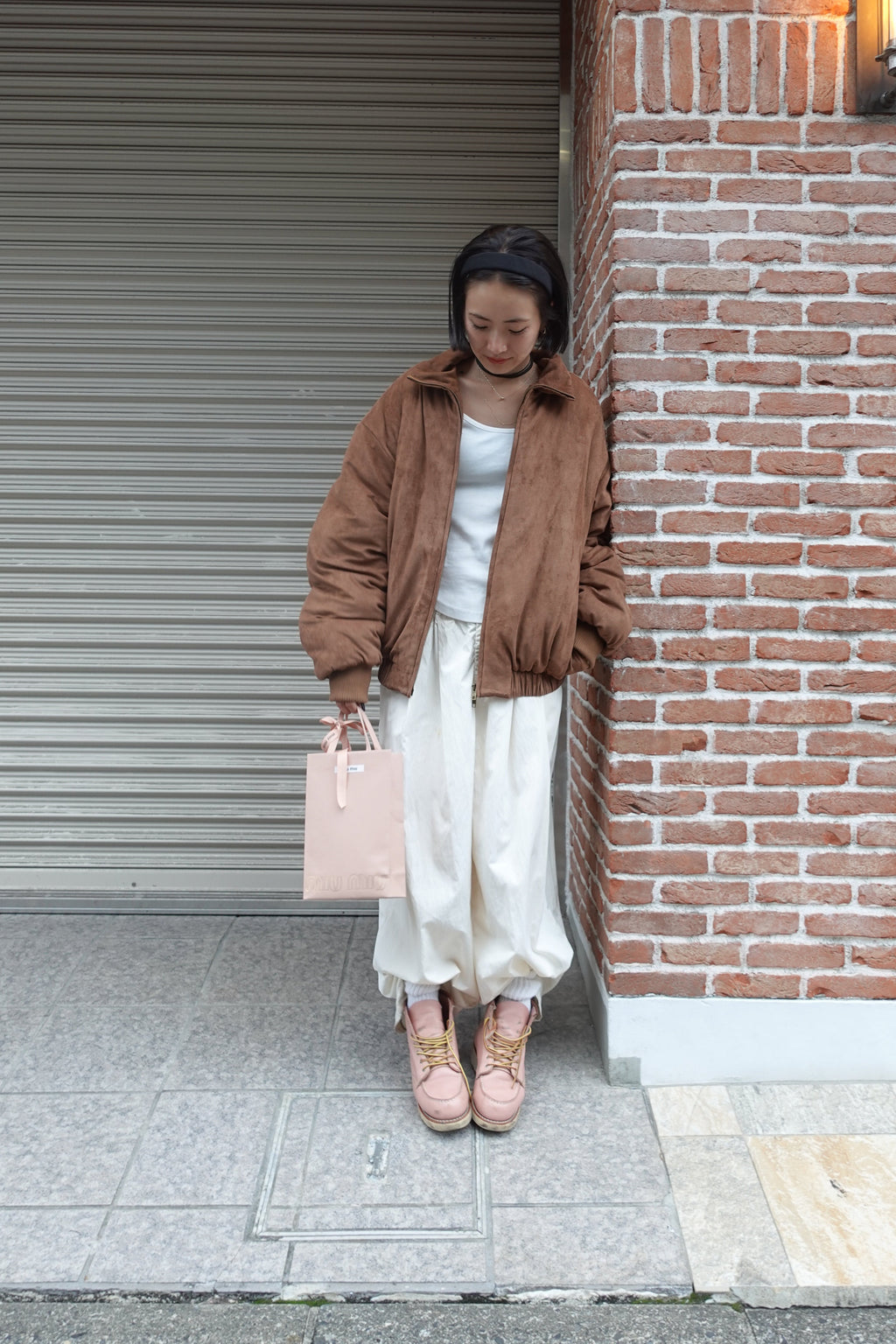 中綿スウェードブルゾン