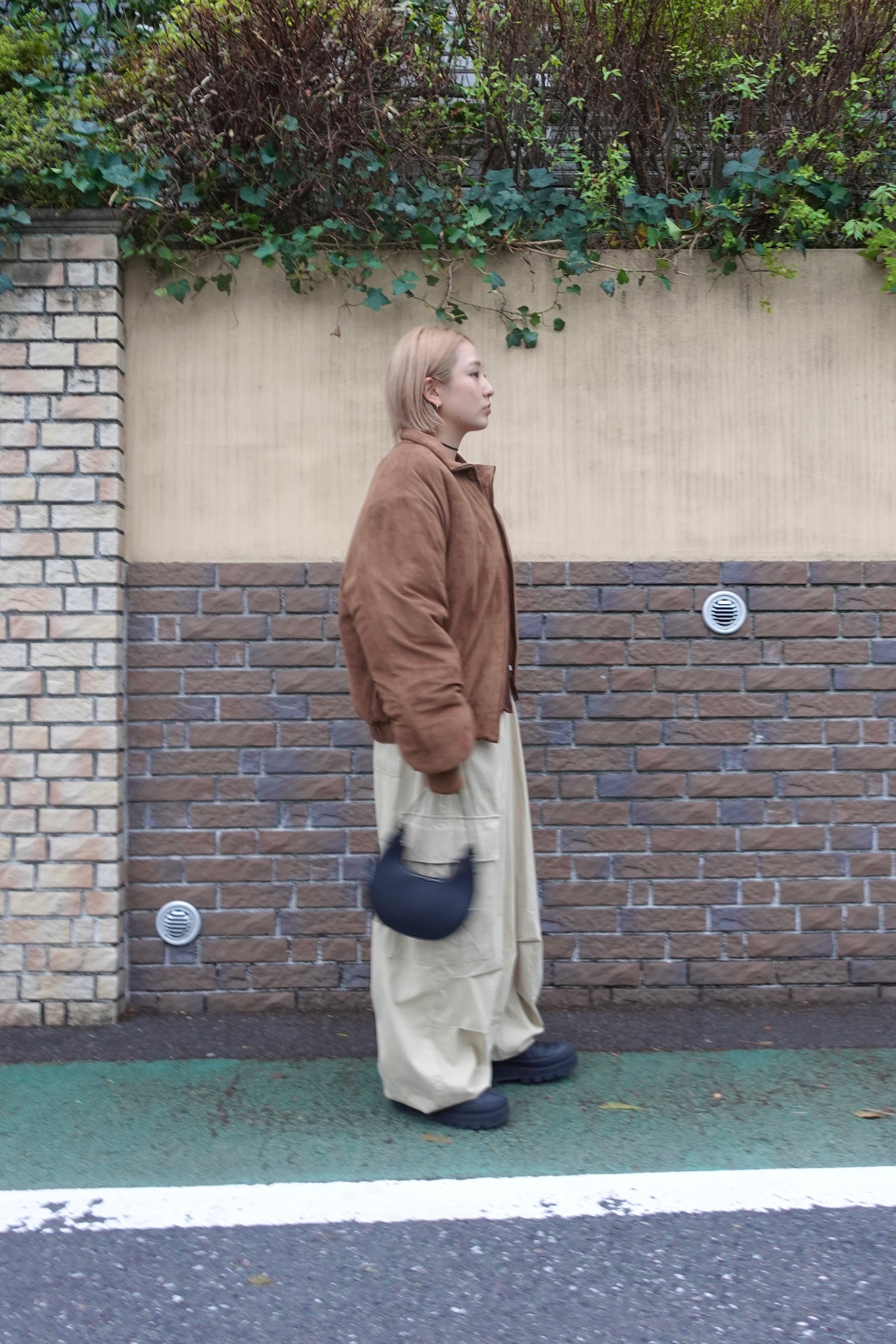 中綿スウェードブルゾン