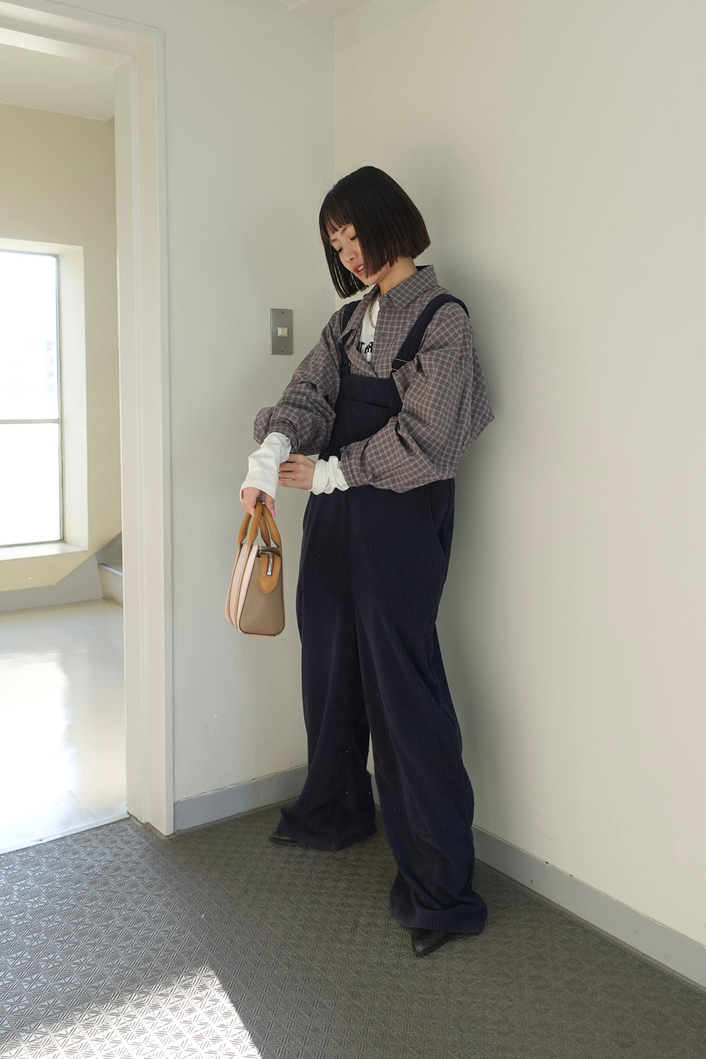 コーデュロイルーズサロペット