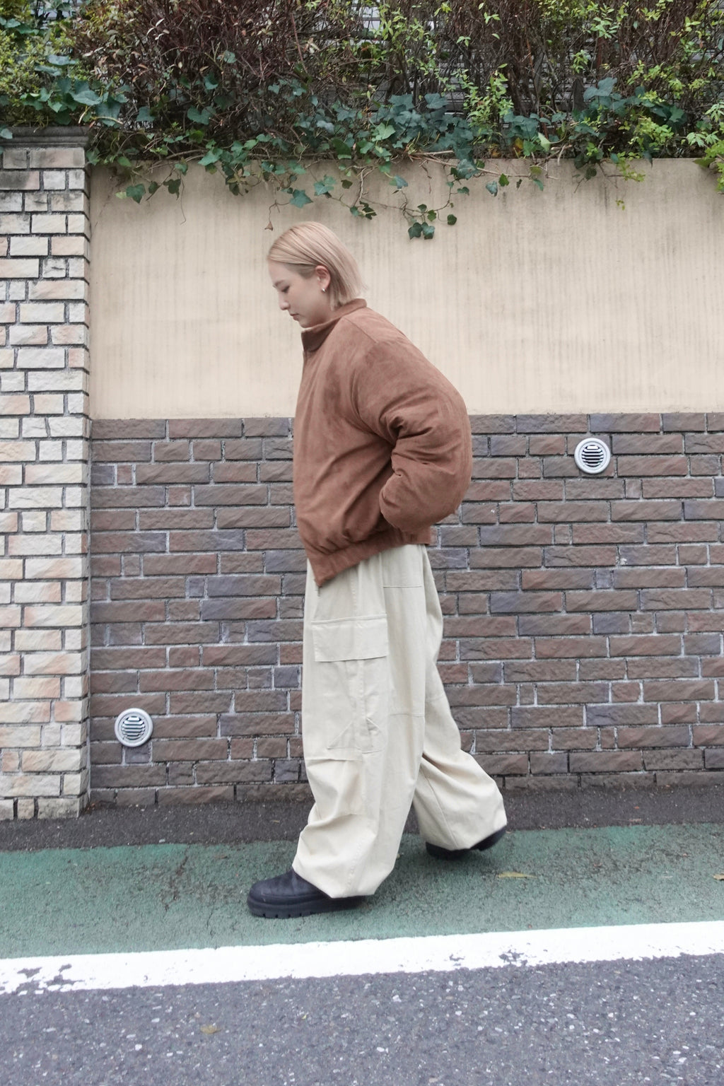 中綿スウェードブルゾン