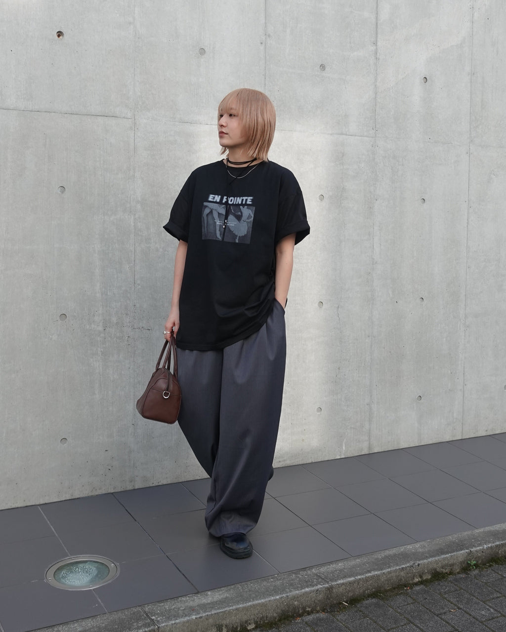 ワイドスラックスパンツ