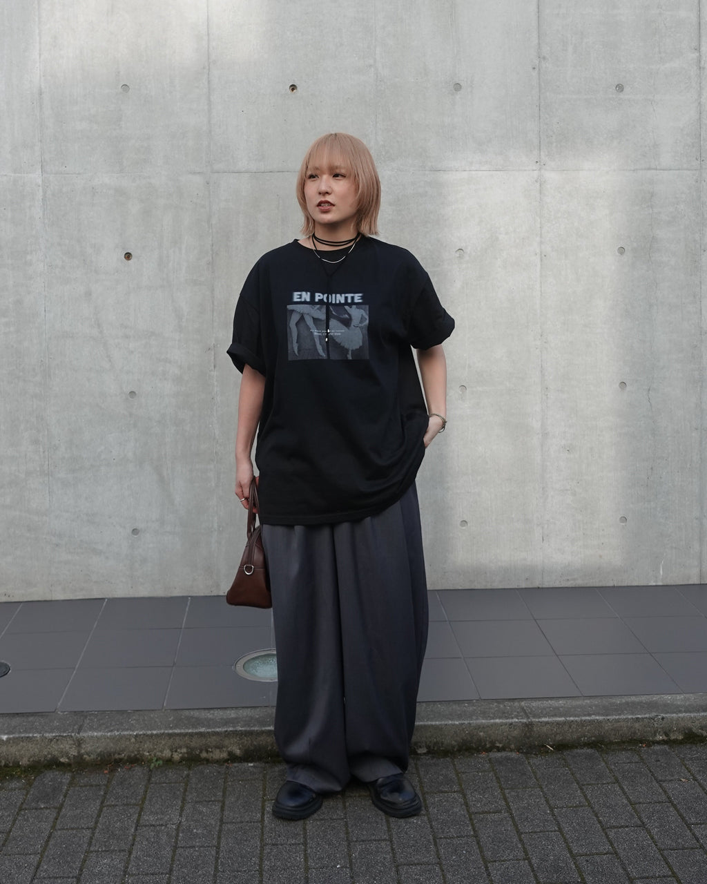 ワイドスラックスパンツ