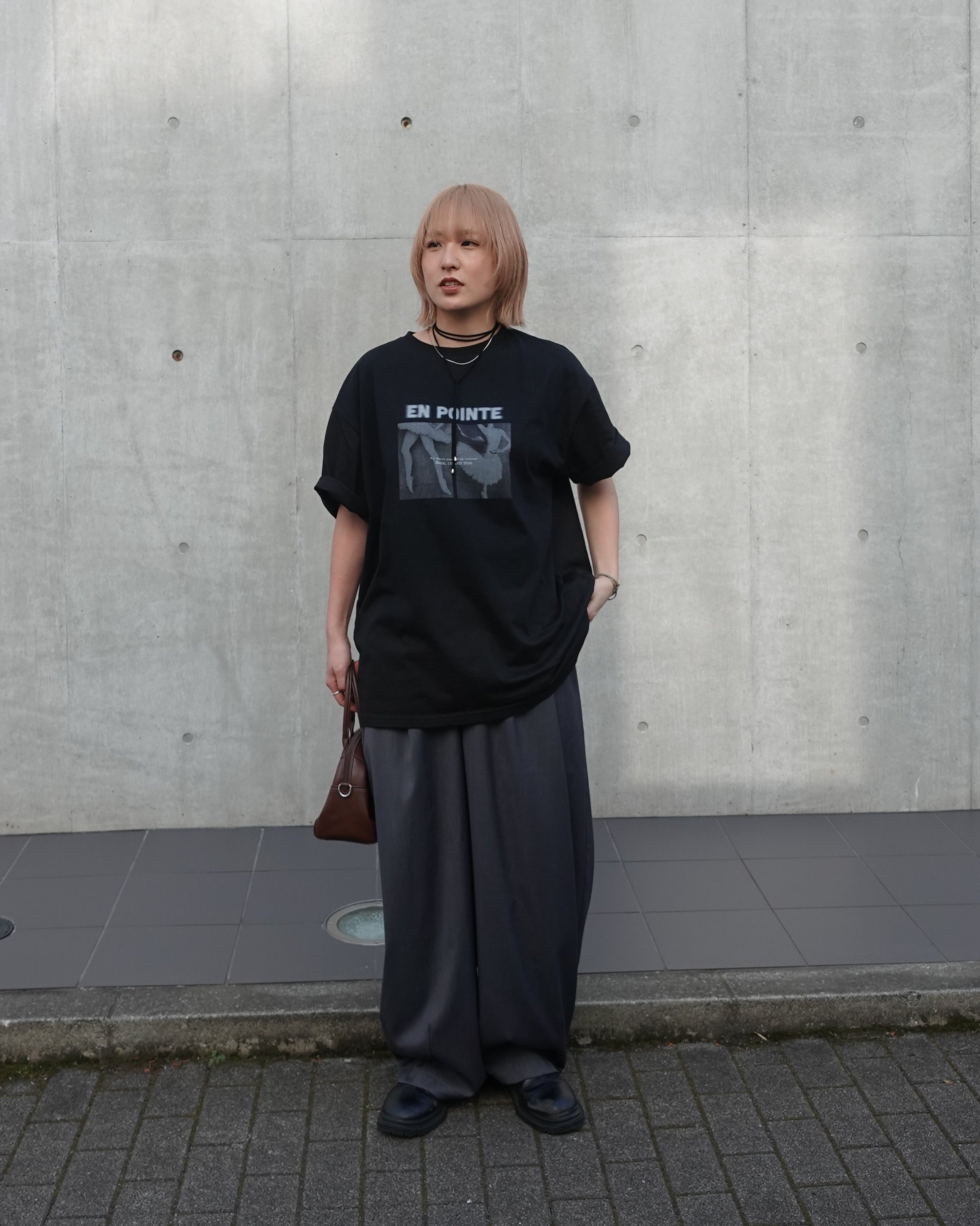 ワイドスラックスパンツ